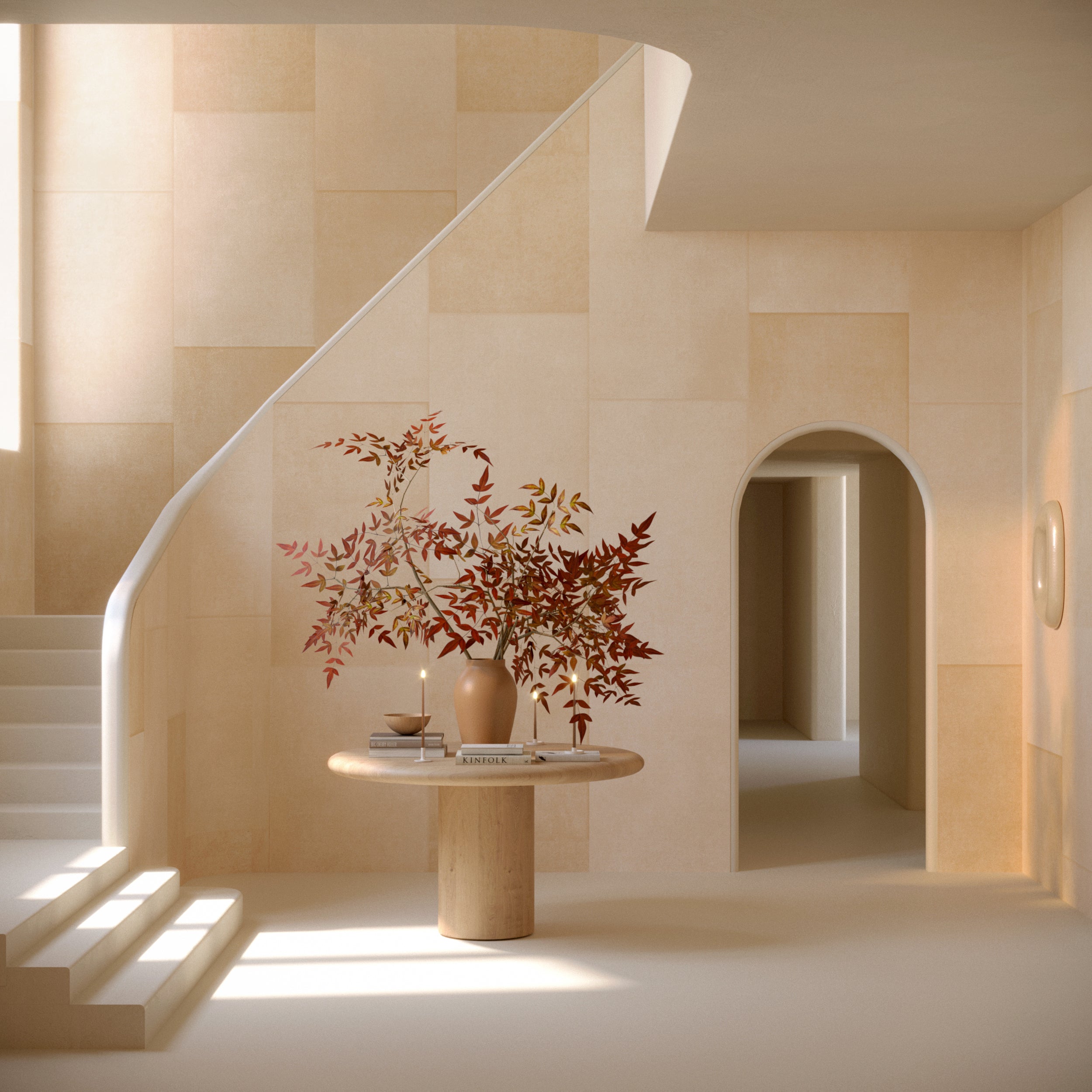 Rectangled© Mural Wallpaper in Sand