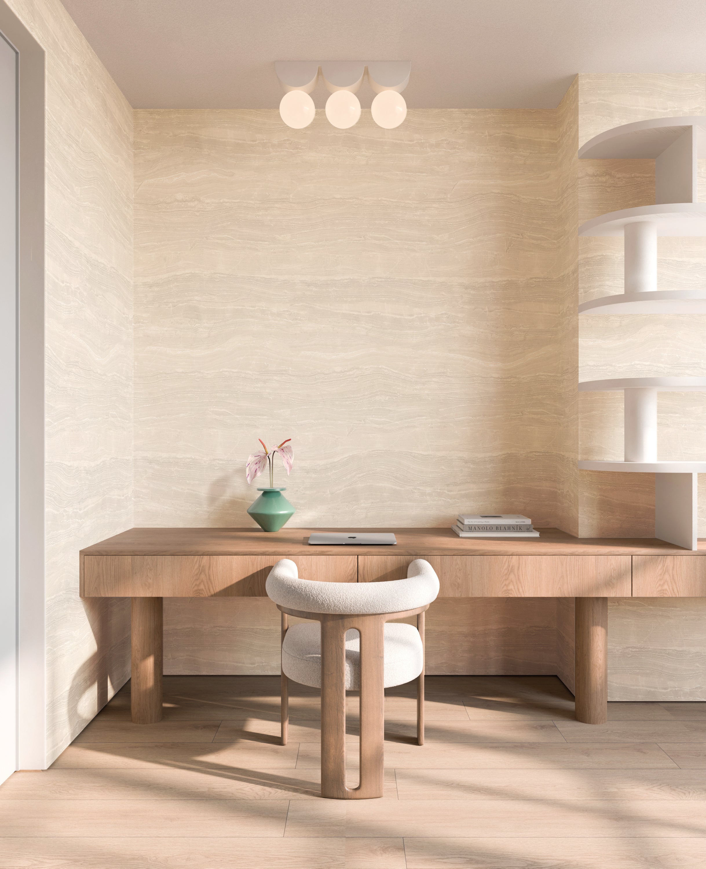 Travertine© Mural Wallpaper in Beige