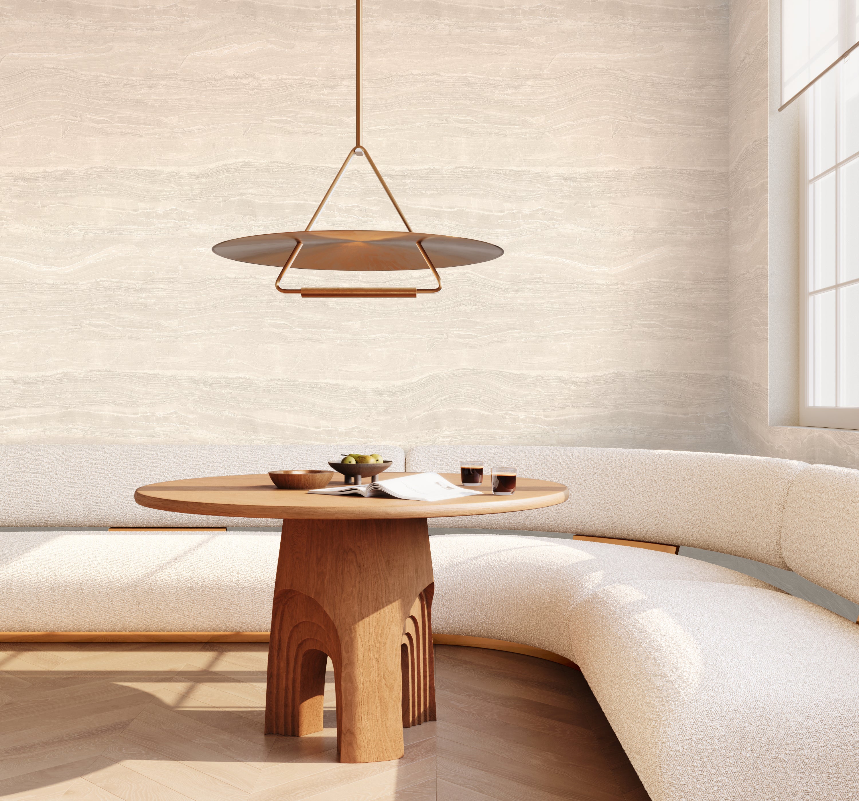 Travertine© Mural Wallpaper in Beige