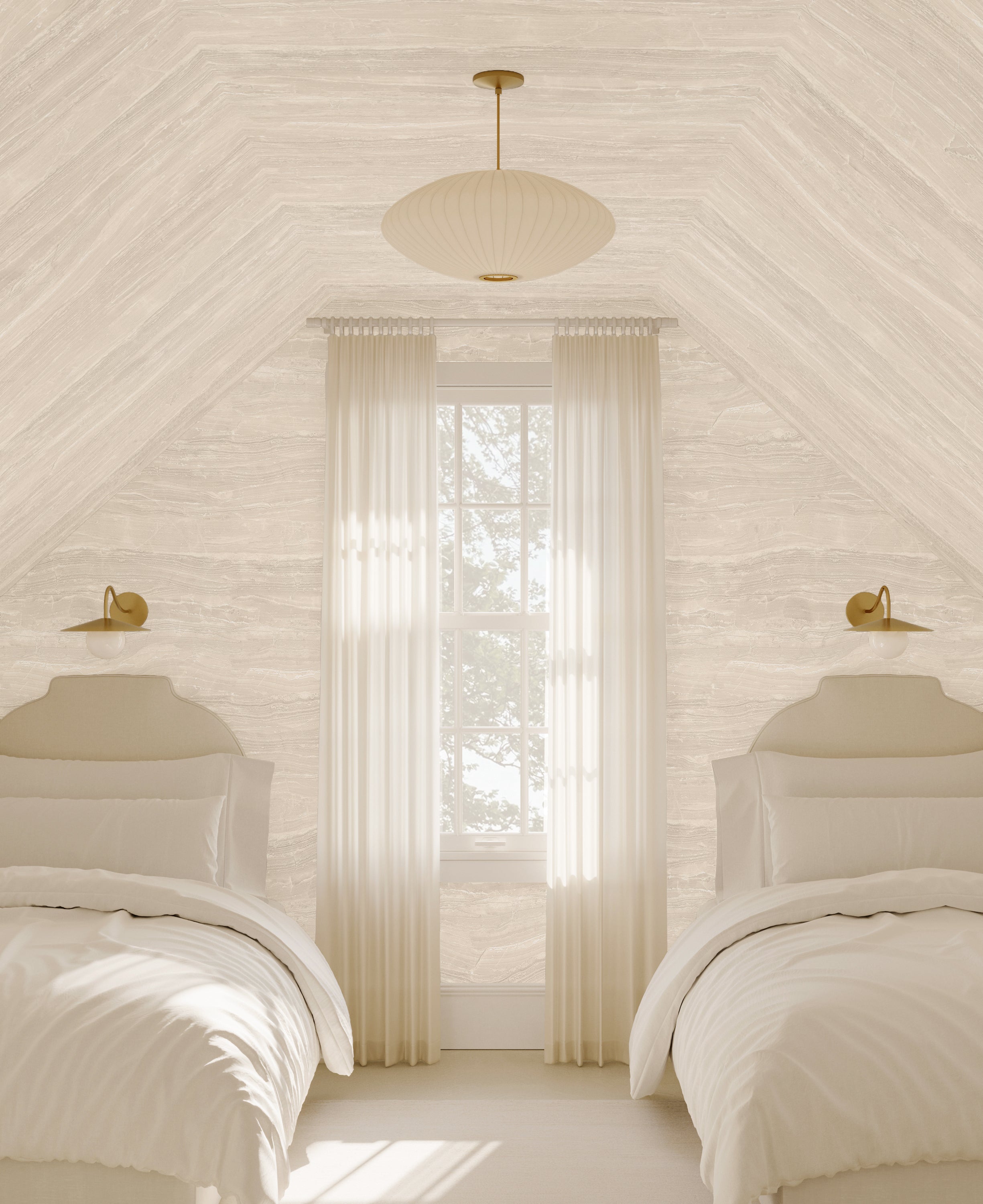 Travertine© Mural Wallpaper in Beige