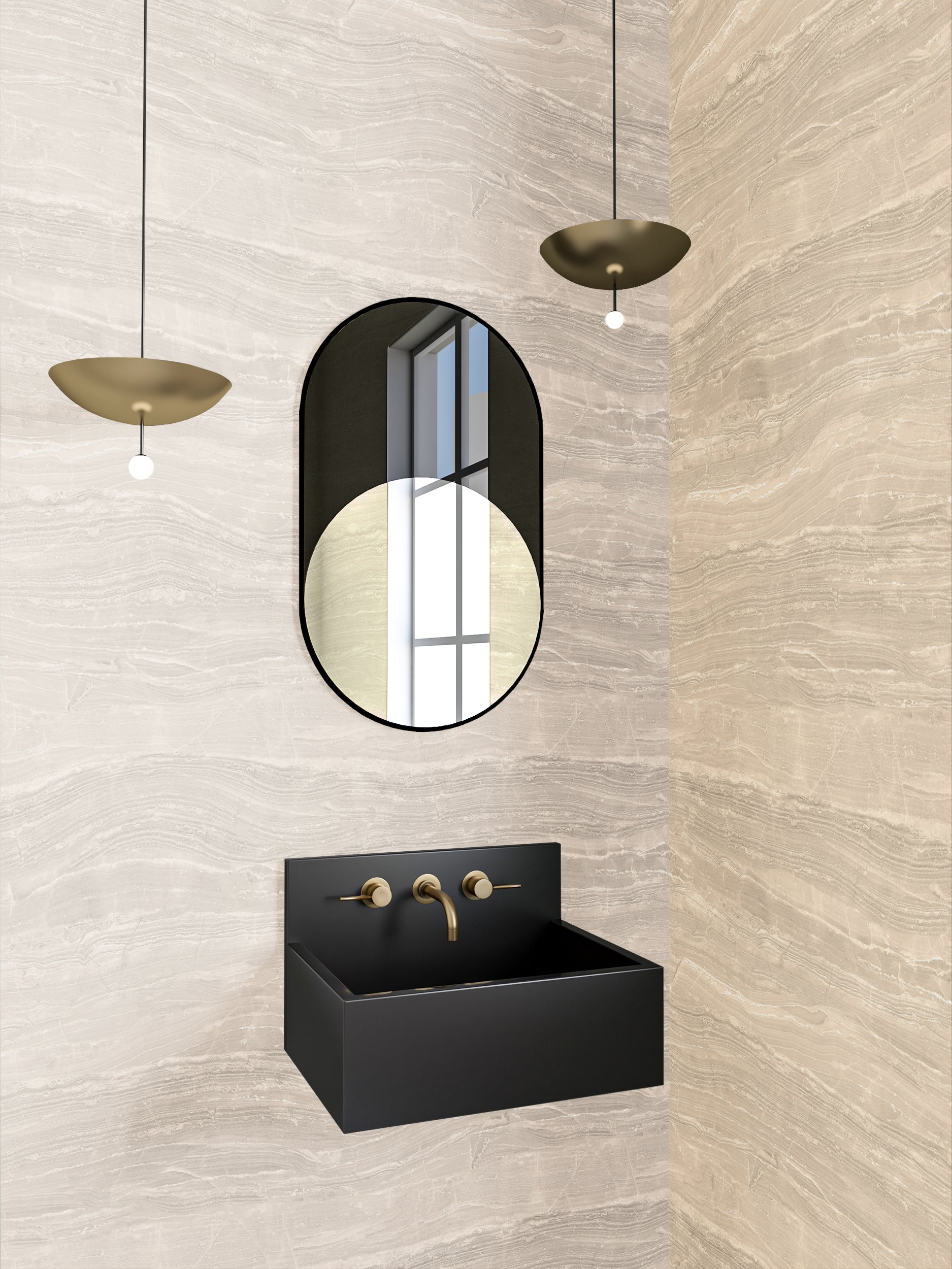 Travertine© Mural Wallpaper in Bone