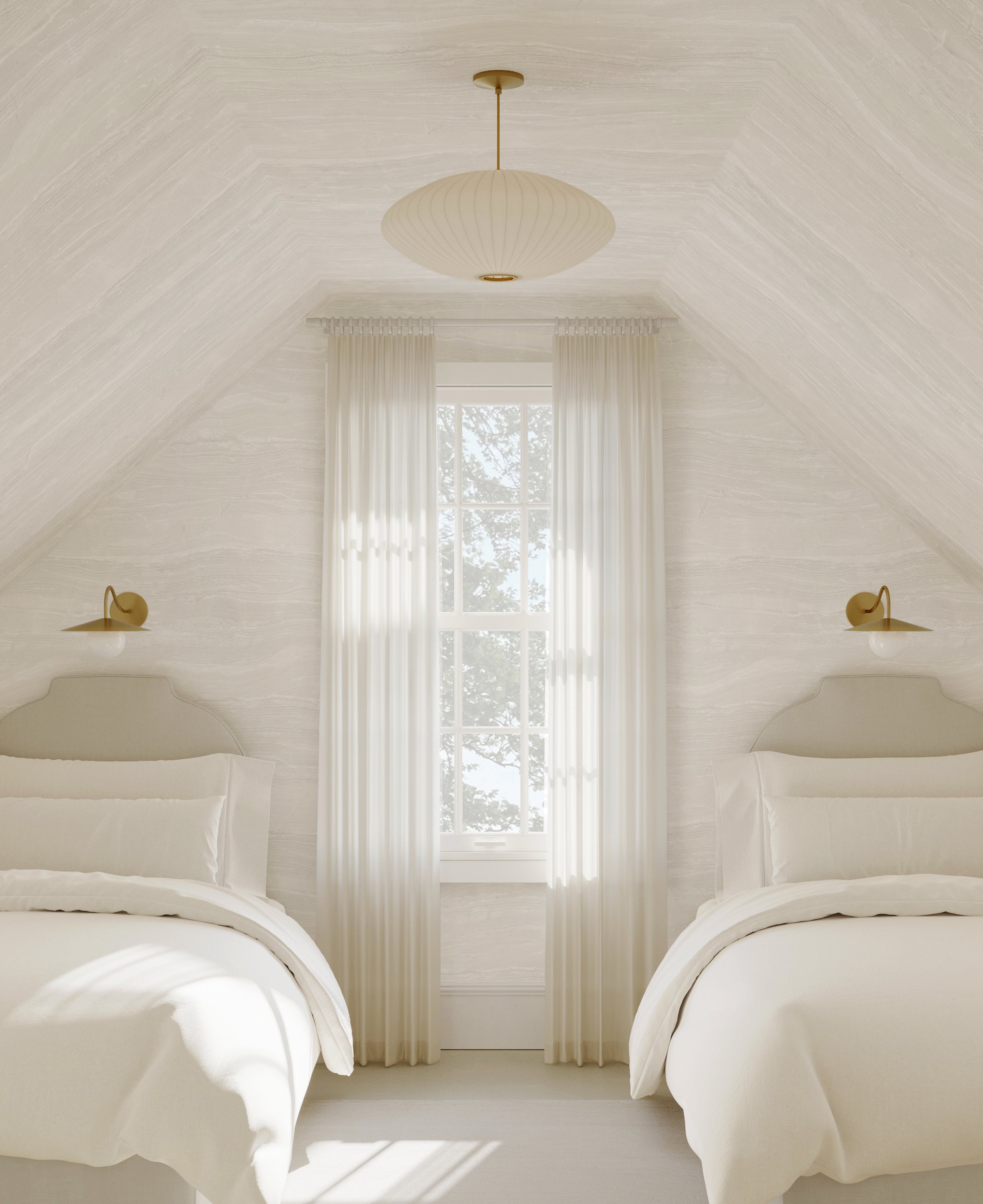 Travertine© Mural Wallpaper in Bone