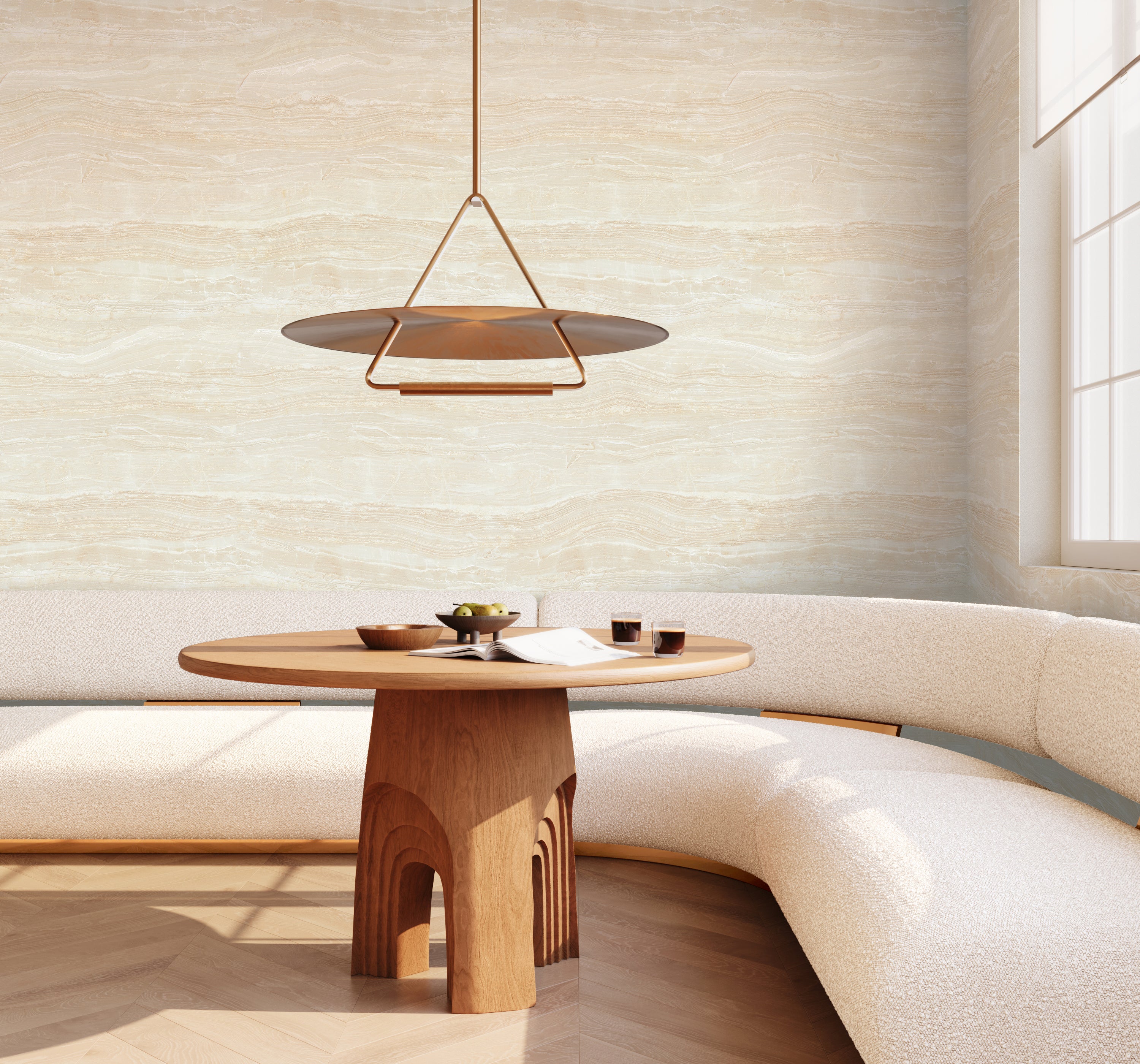 Travertine© Mural Wallpaper in Butter