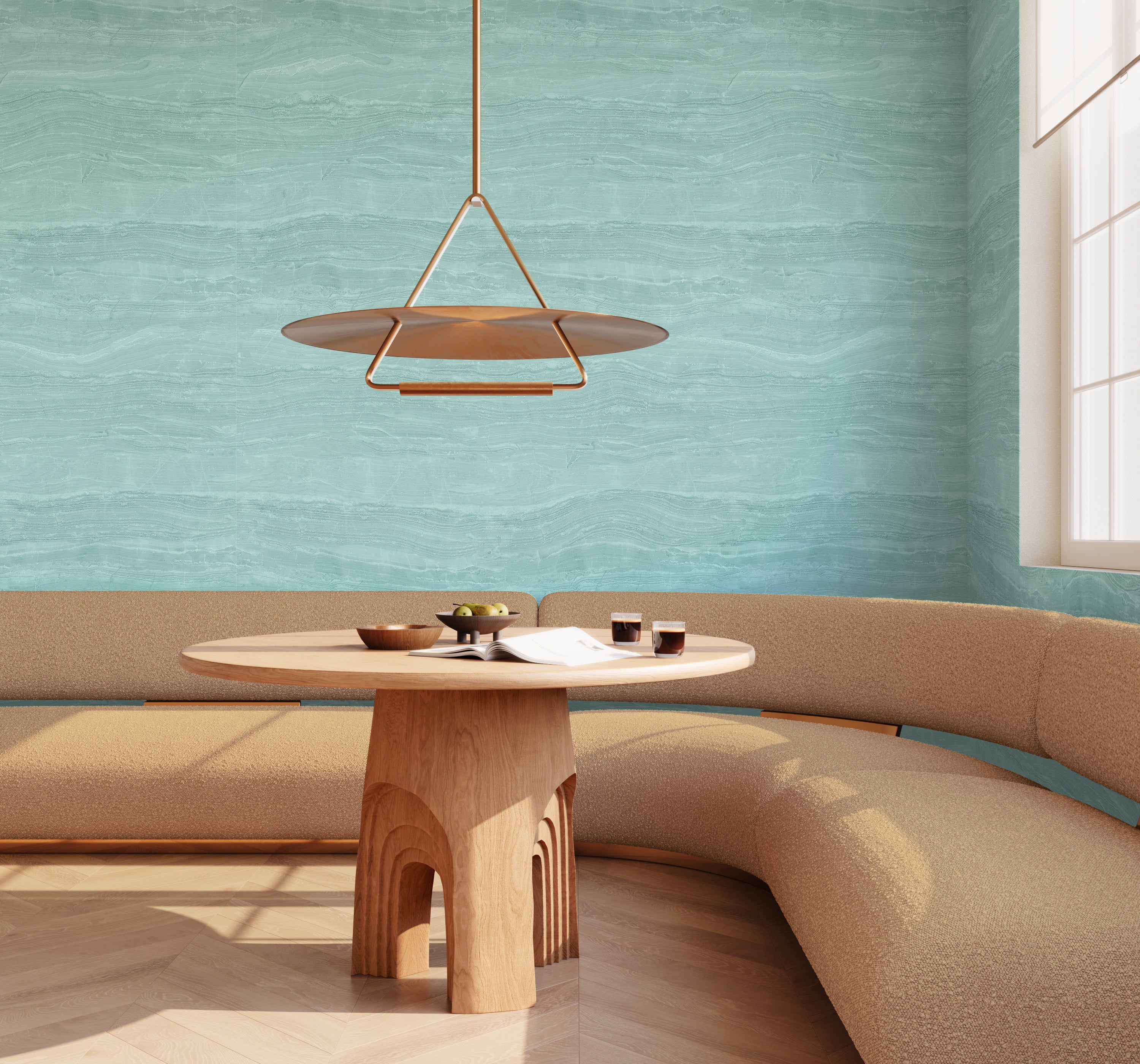 Travertine© Mural Wallpaper in Caribbean