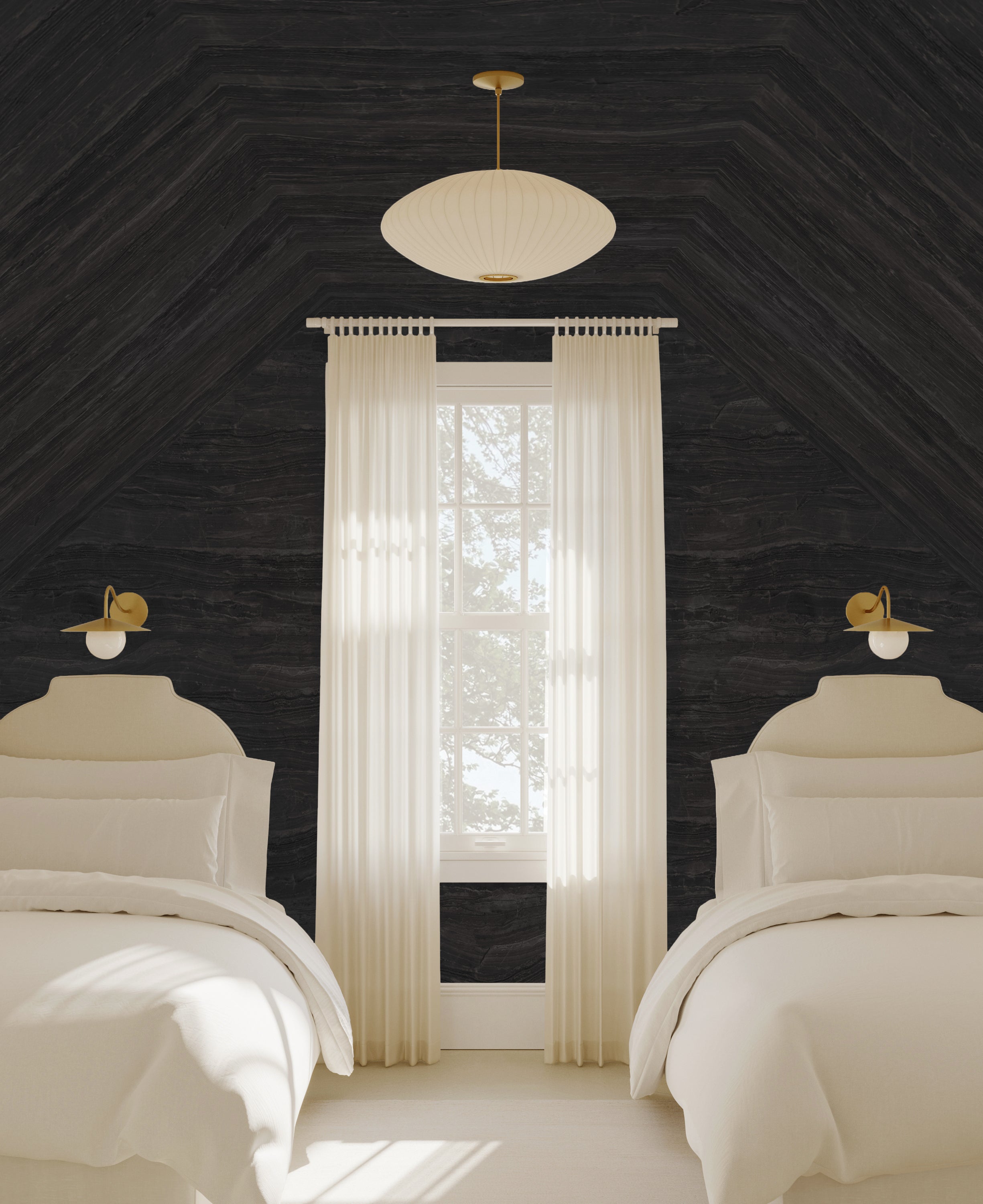 Travertine© Mural Wallpaper in Charcoal