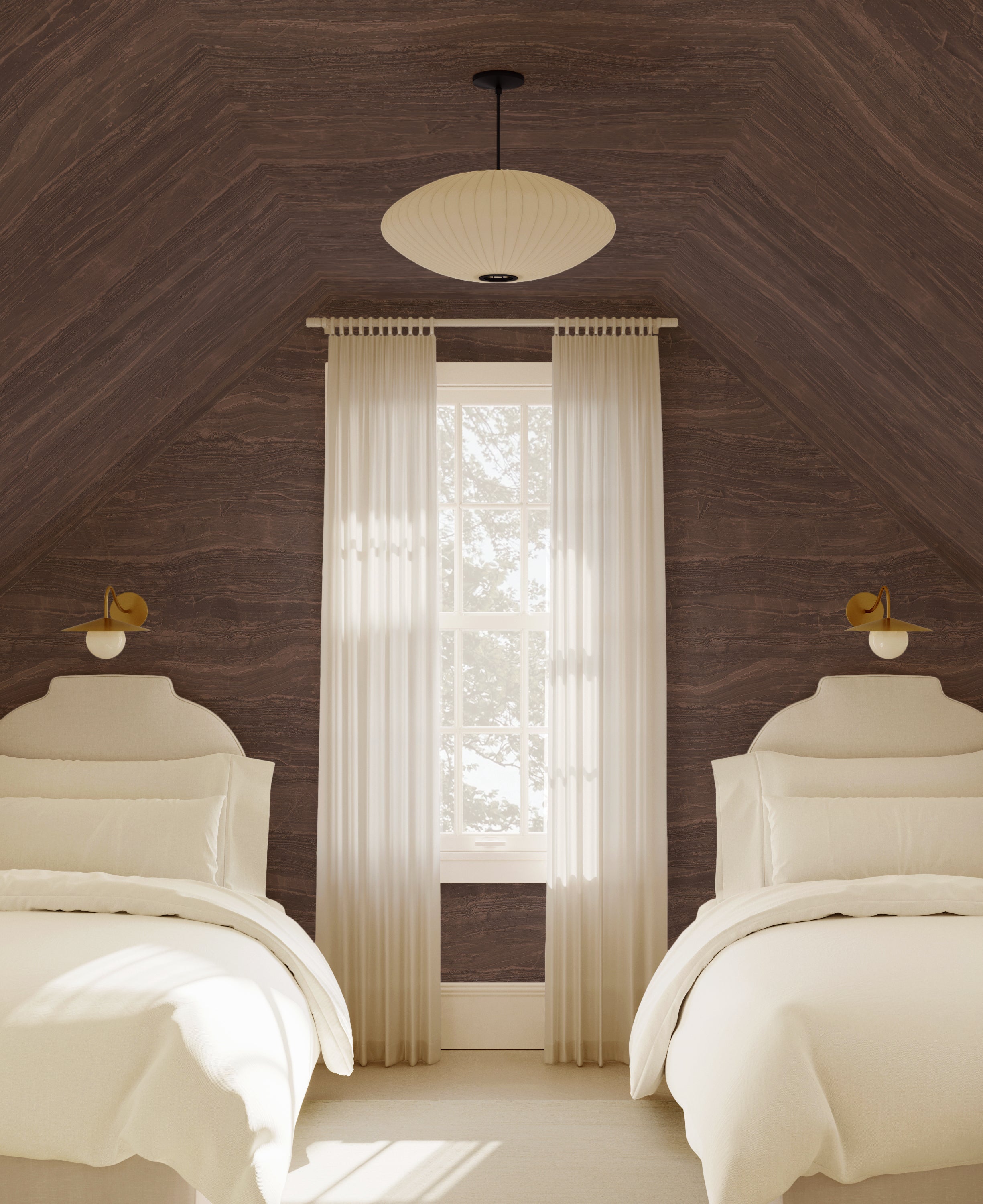 Travertine© Mural Wallpaper in Chocolate