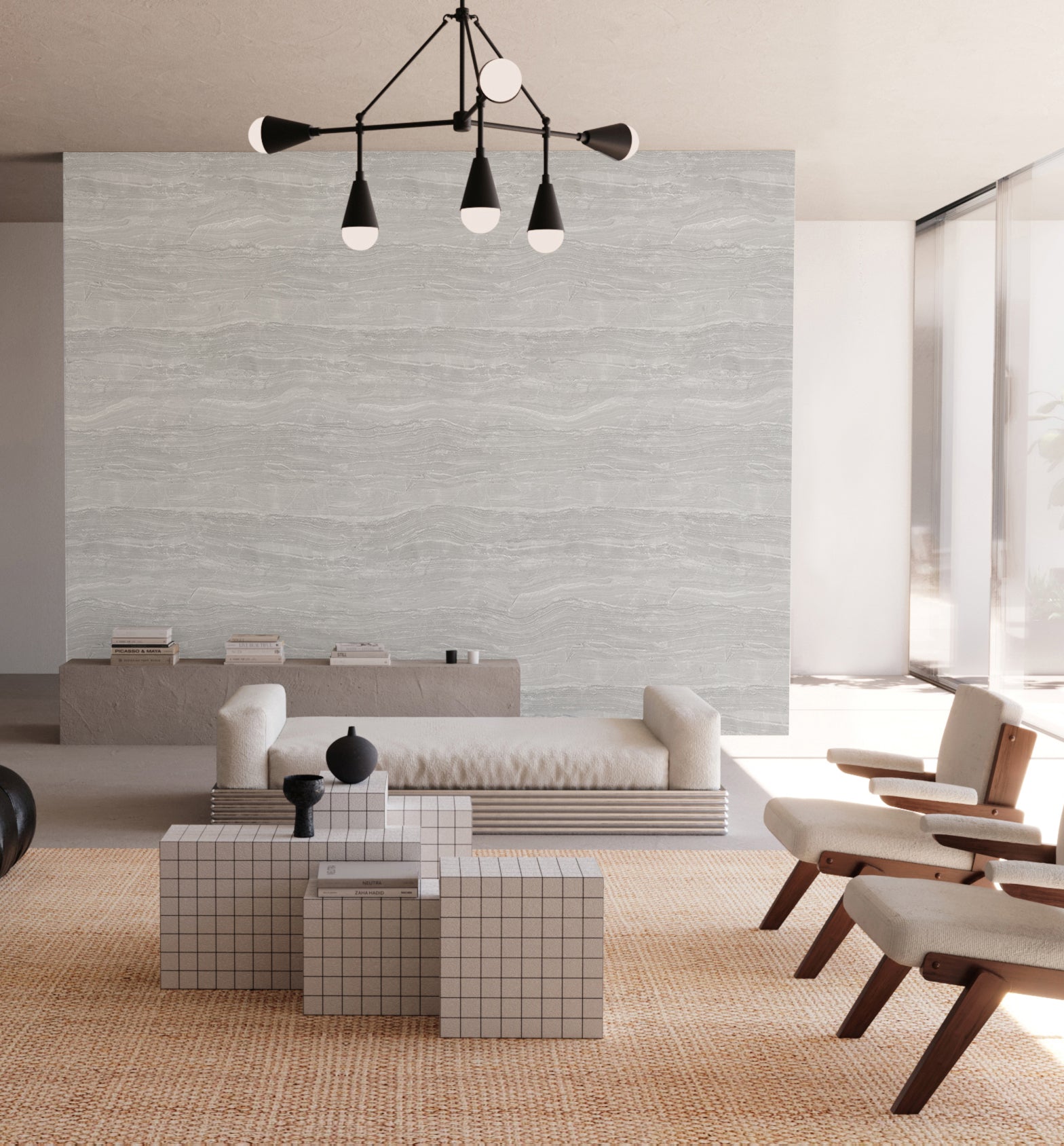 Travertine© Mural Wallpaper in Cosmo