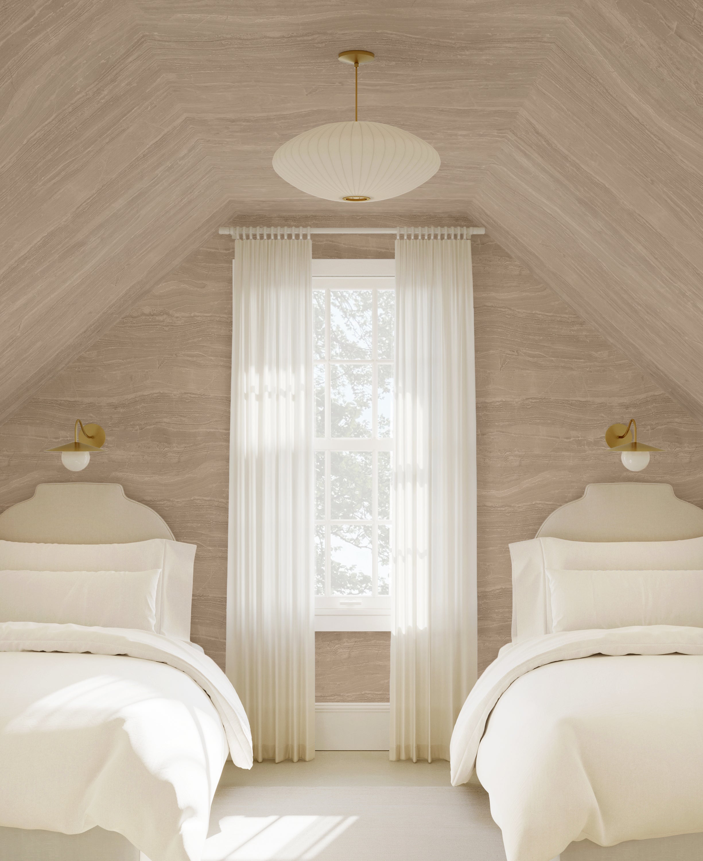 Travertine© Mural Wallpaper in Mocha