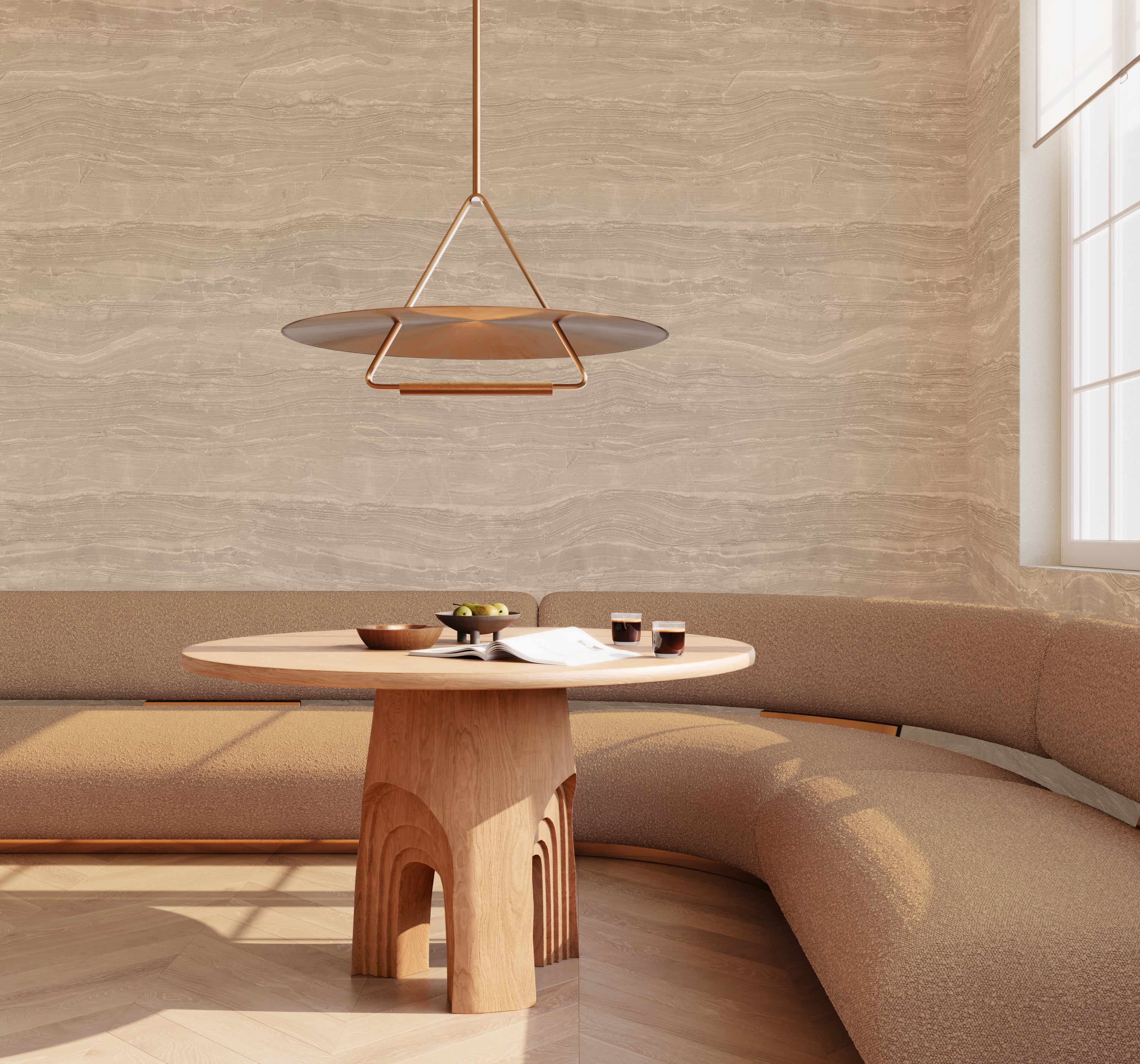 Travertine© Mural Wallpaper in Mocha