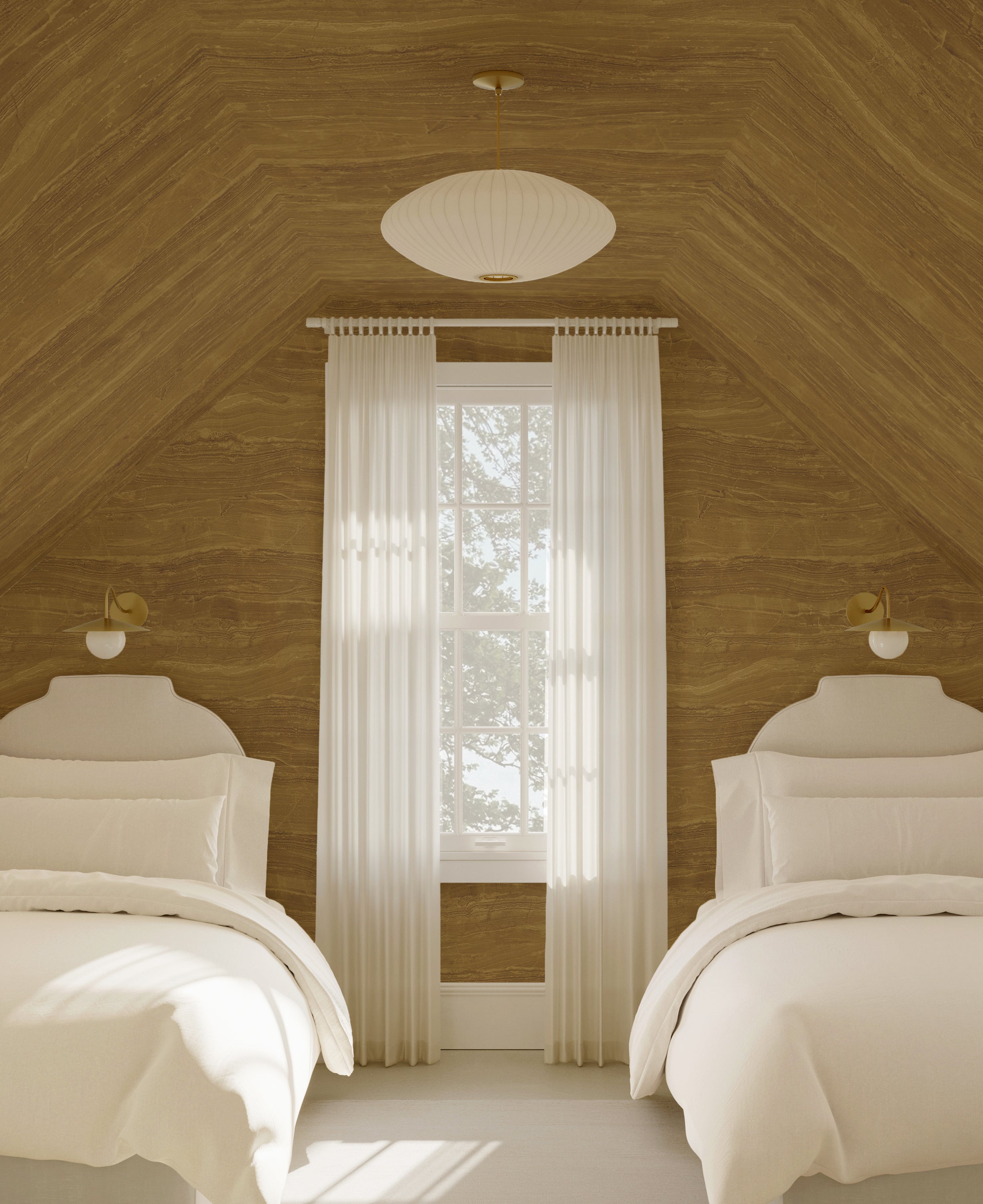 Travertine© Mural Wallpaper in Olive