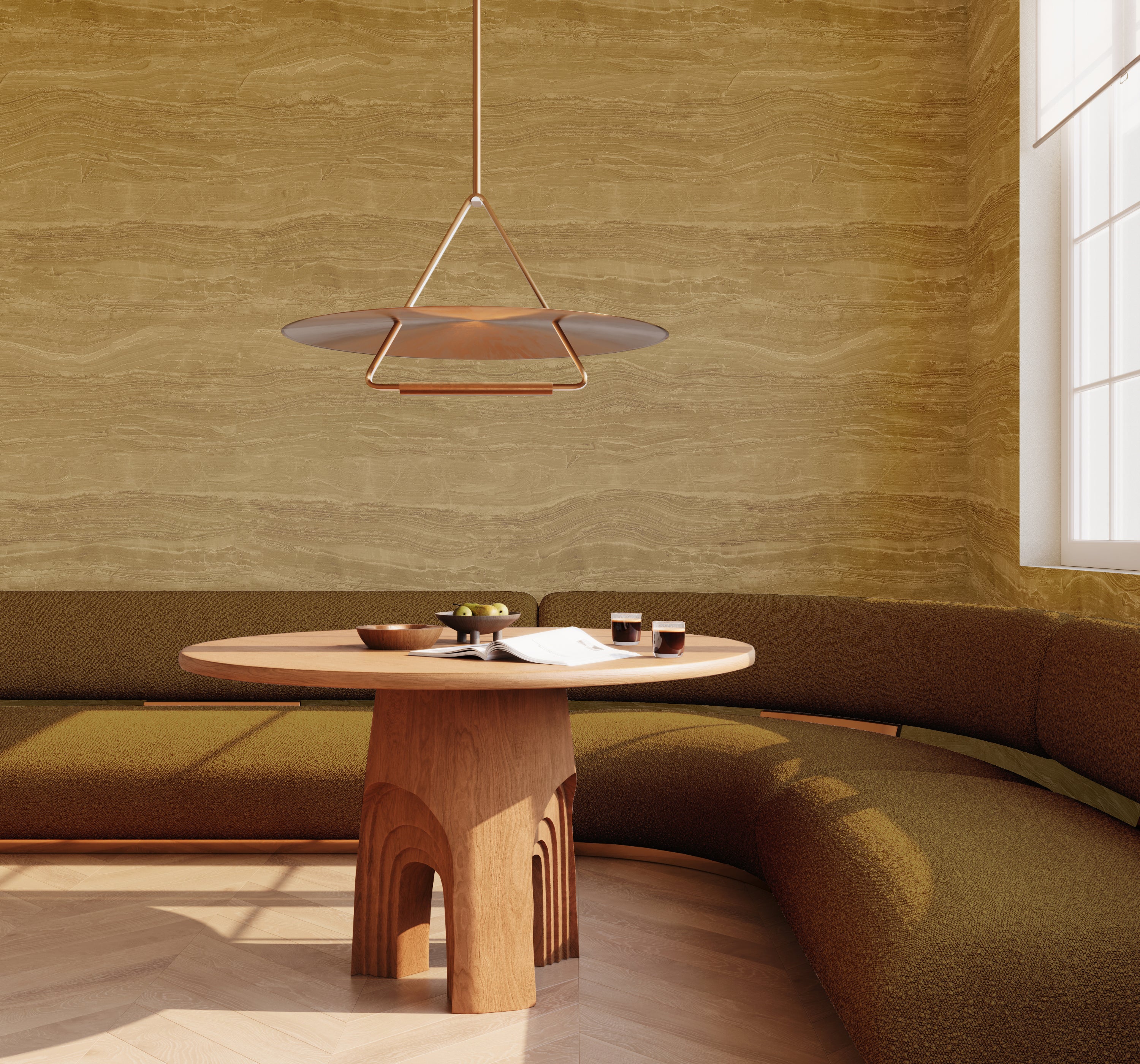 Travertine© Mural Wallpaper in Olive