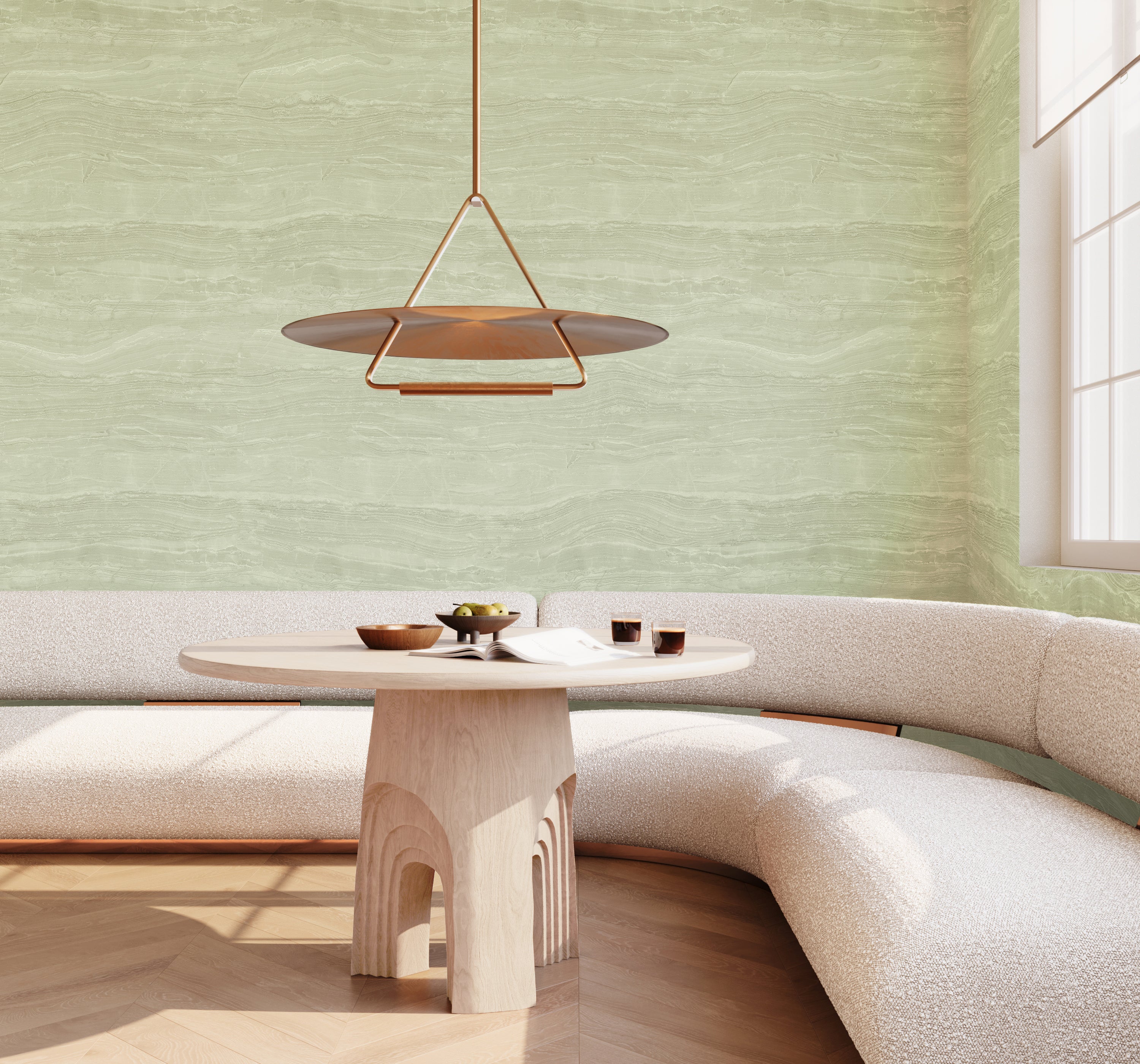 Travertine© Mural Wallpaper in Sage