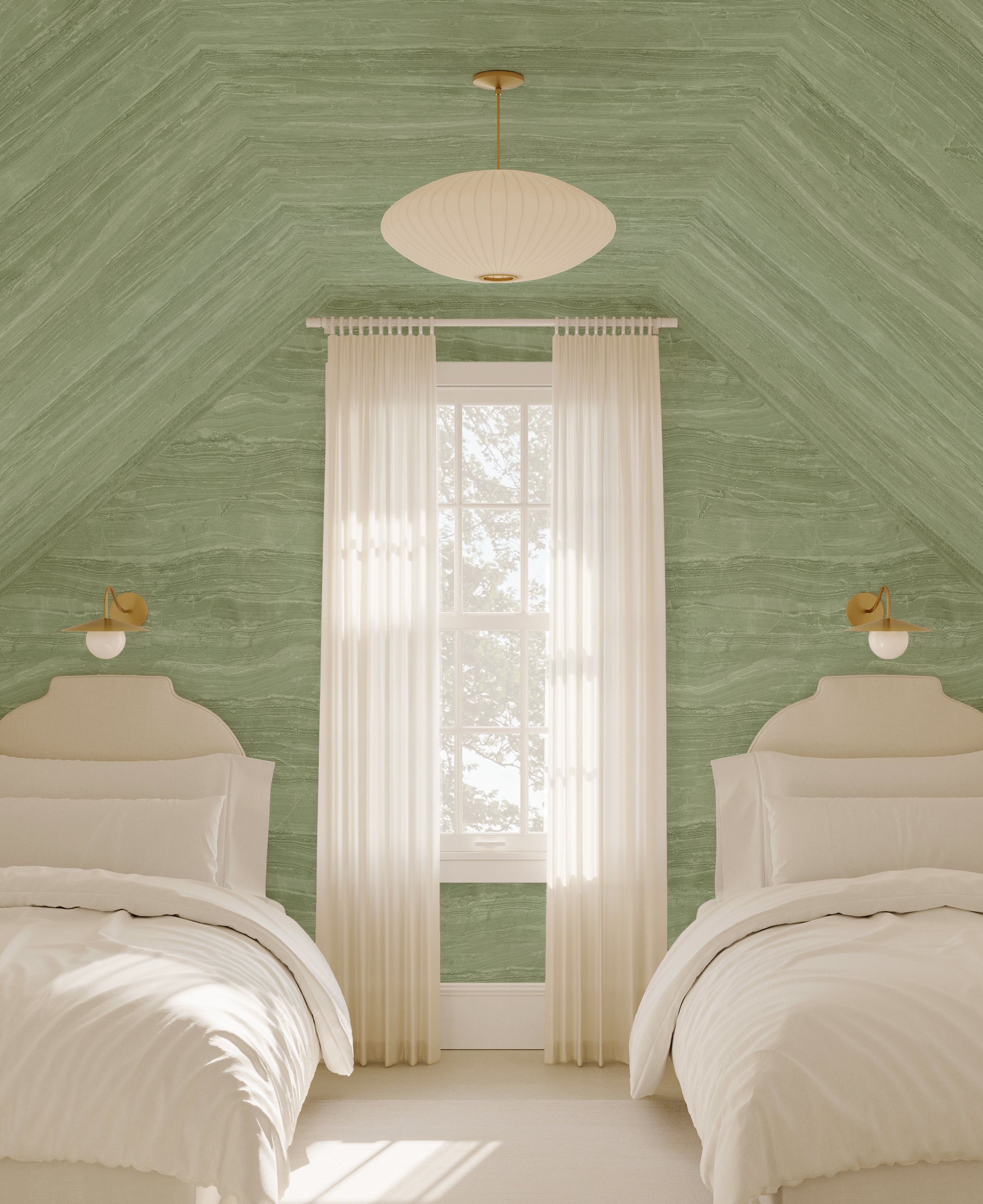 Travertine© Mural Wallpaper in Sage