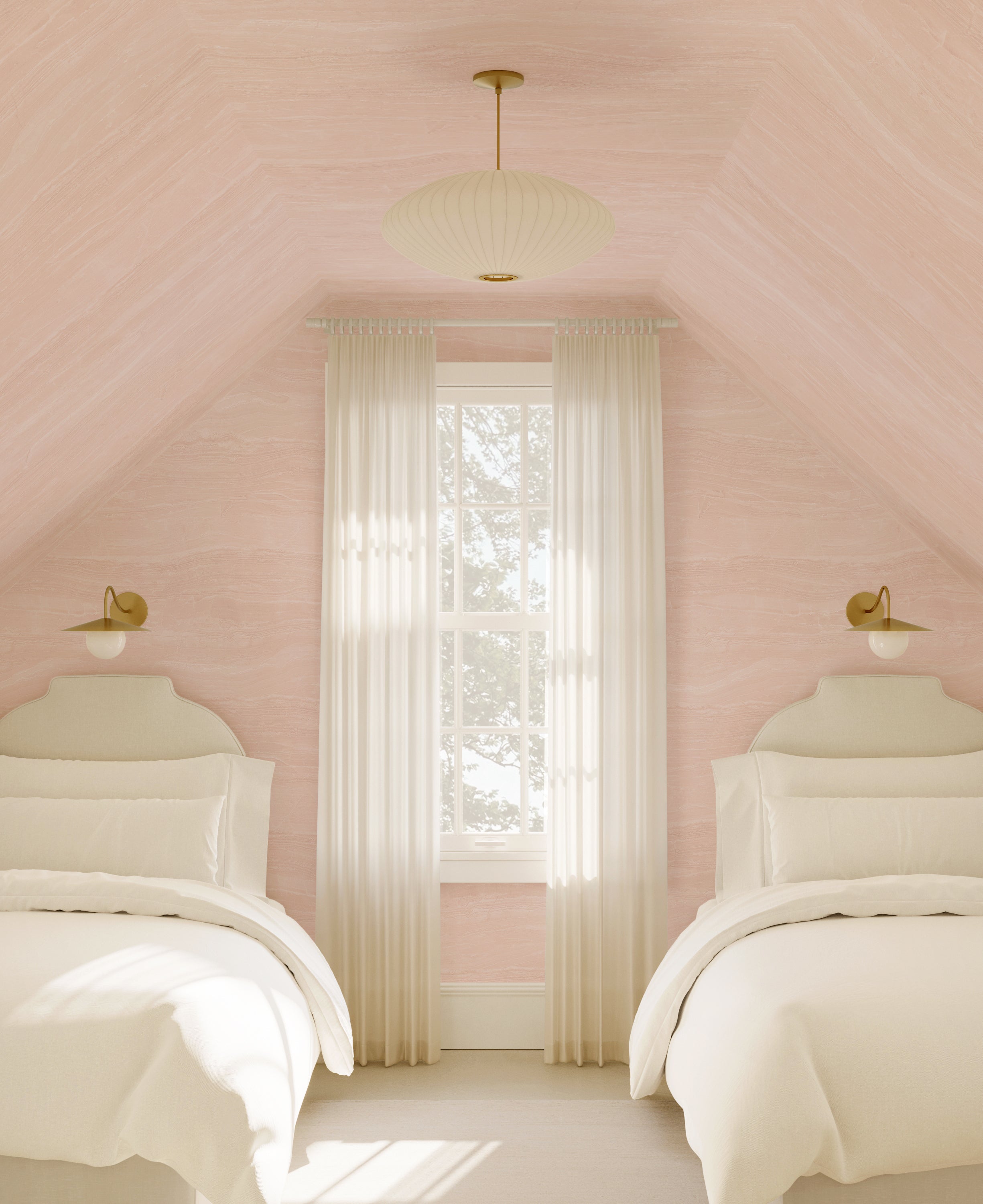 Travertine© Mural Wallpaper in Shell