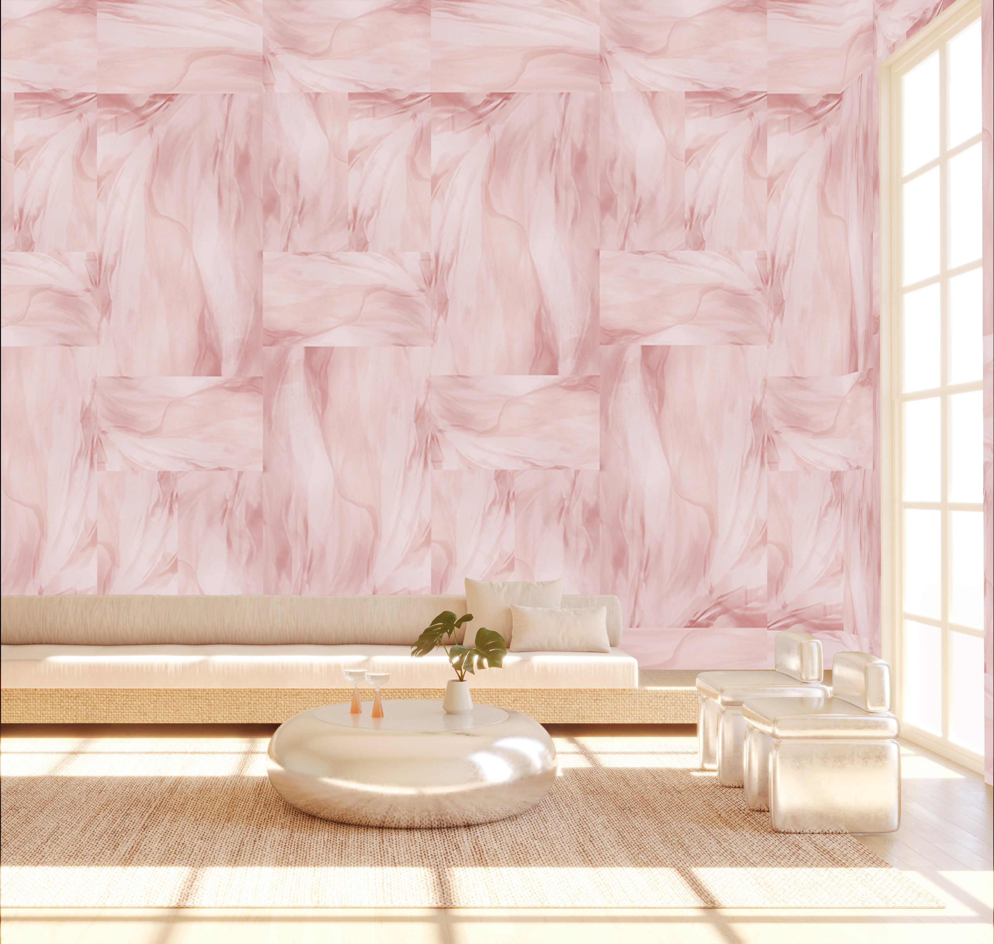 Tulle© Wallpaper in Blush