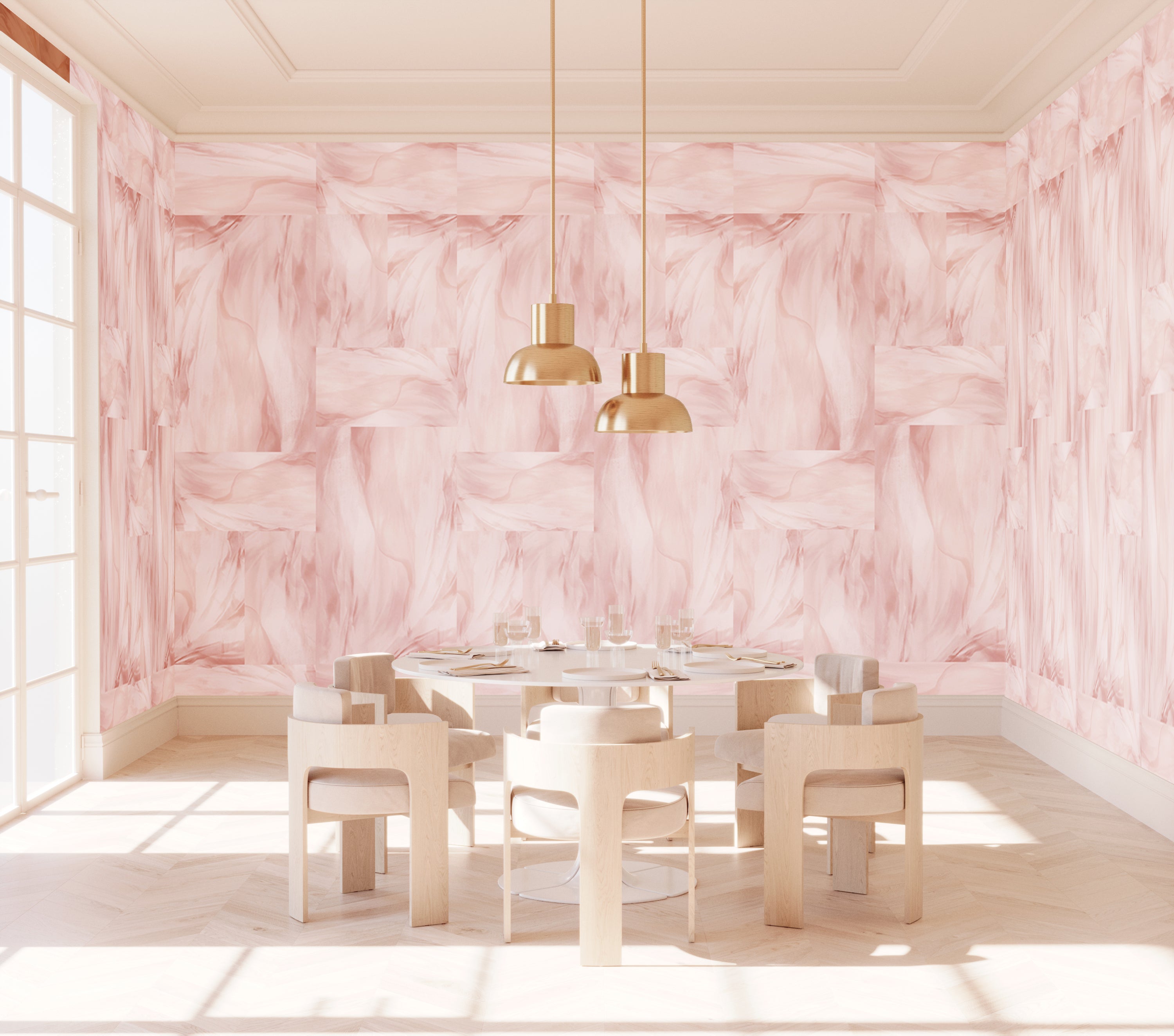 Tulle© Wallpaper in Blush