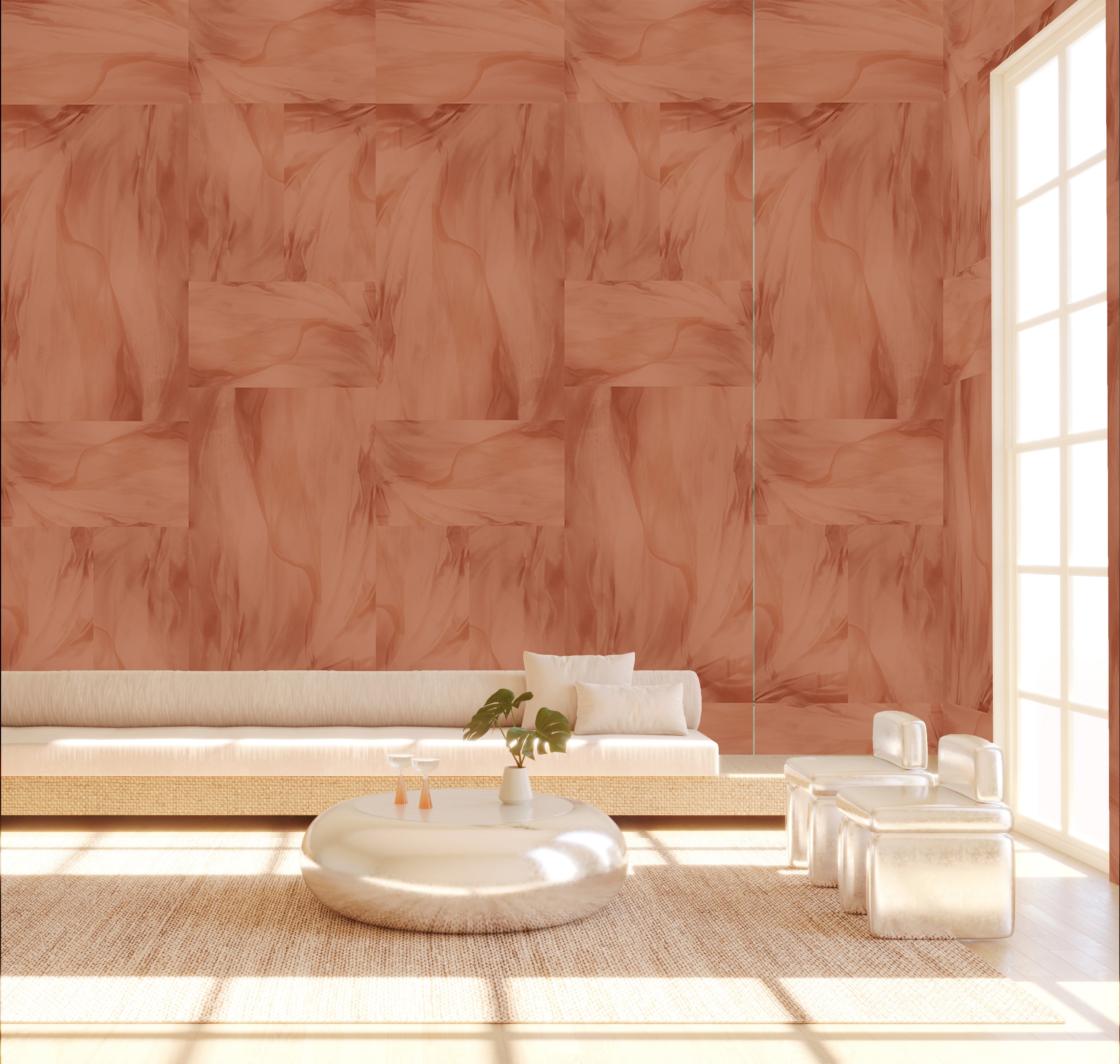 Tulle© Wallpaper in Clay