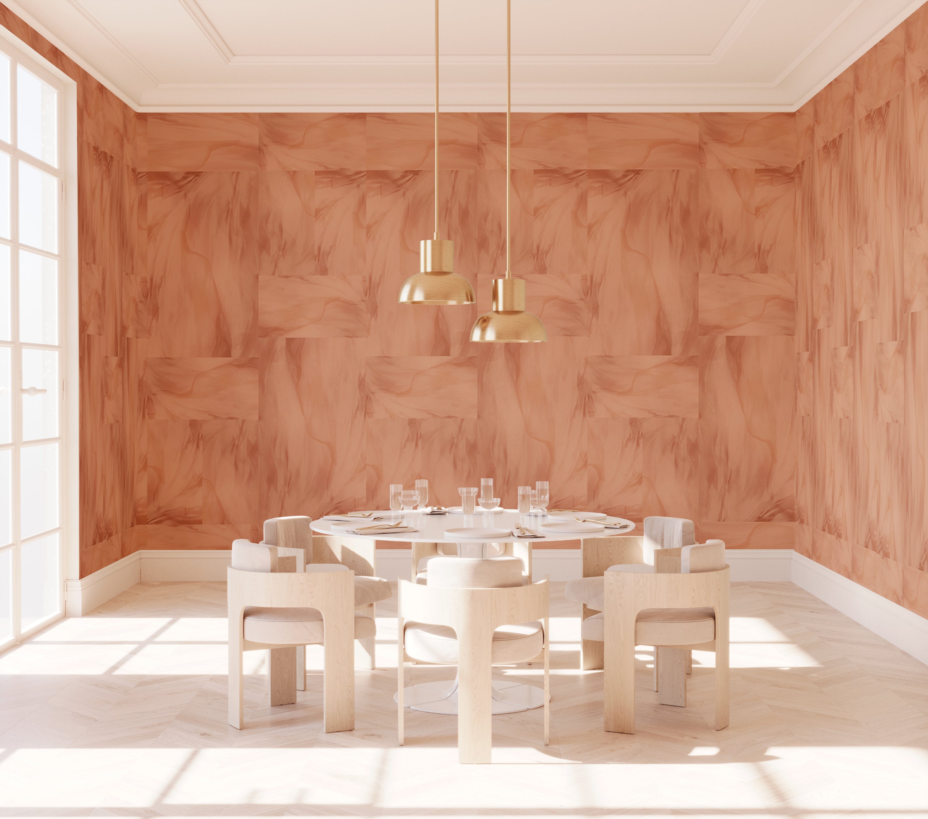 Tulle© Wallpaper in Clay