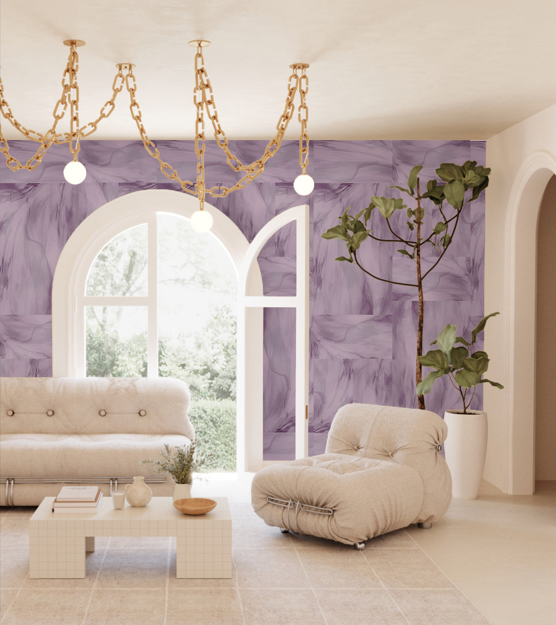 Tulle© Wallpaper in Purple