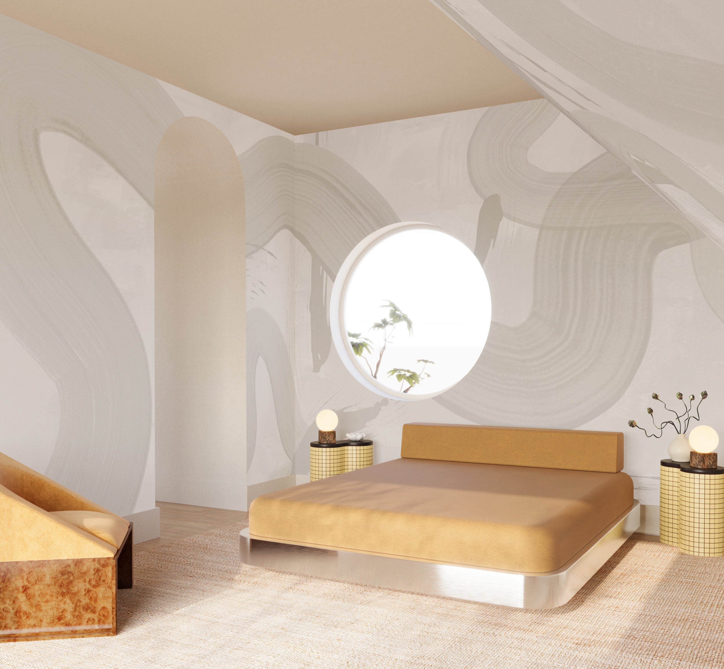 Untamed© Mural Wallpaper in Cobble