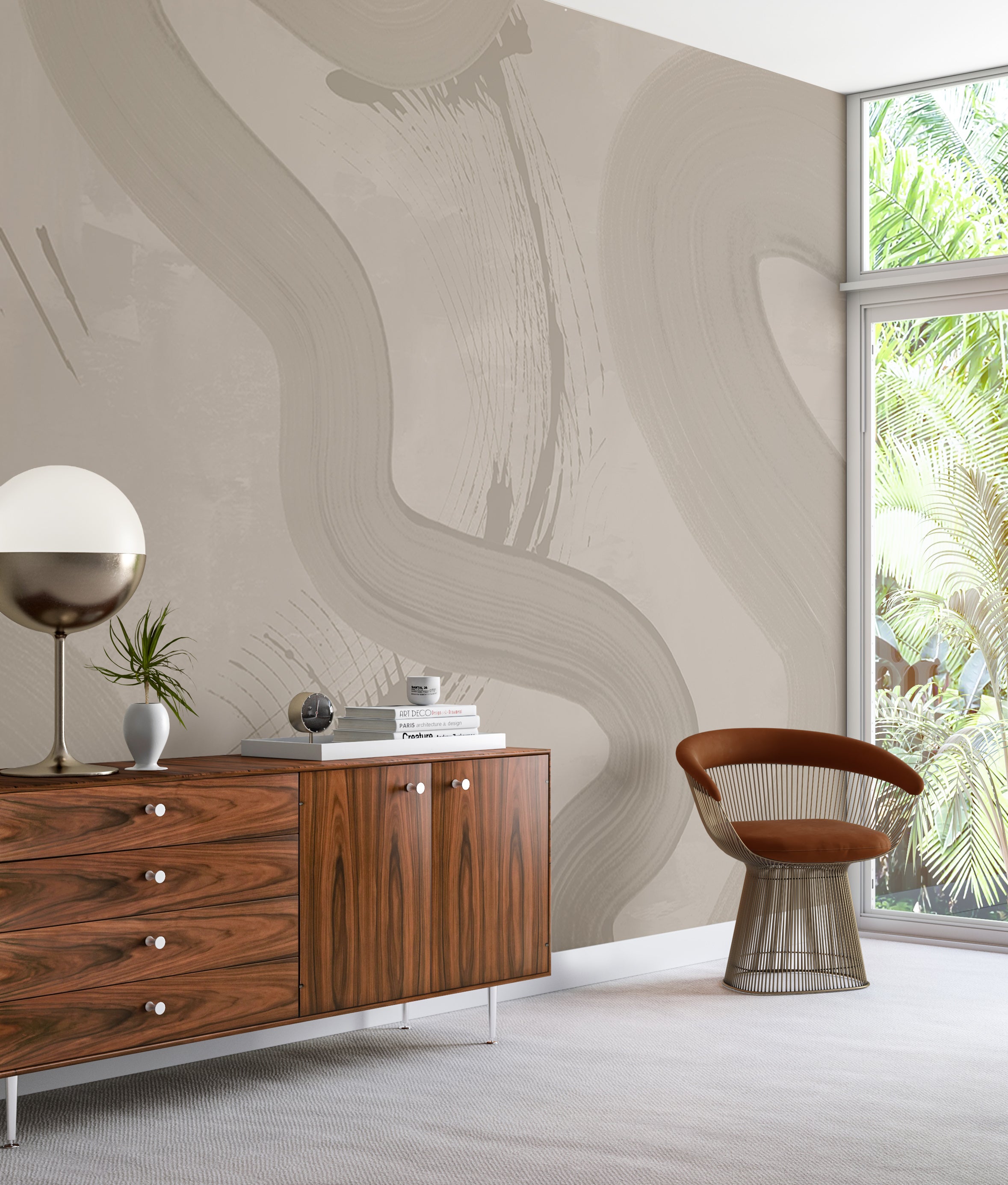 Untamed© Mural Wallpaper in Cobble