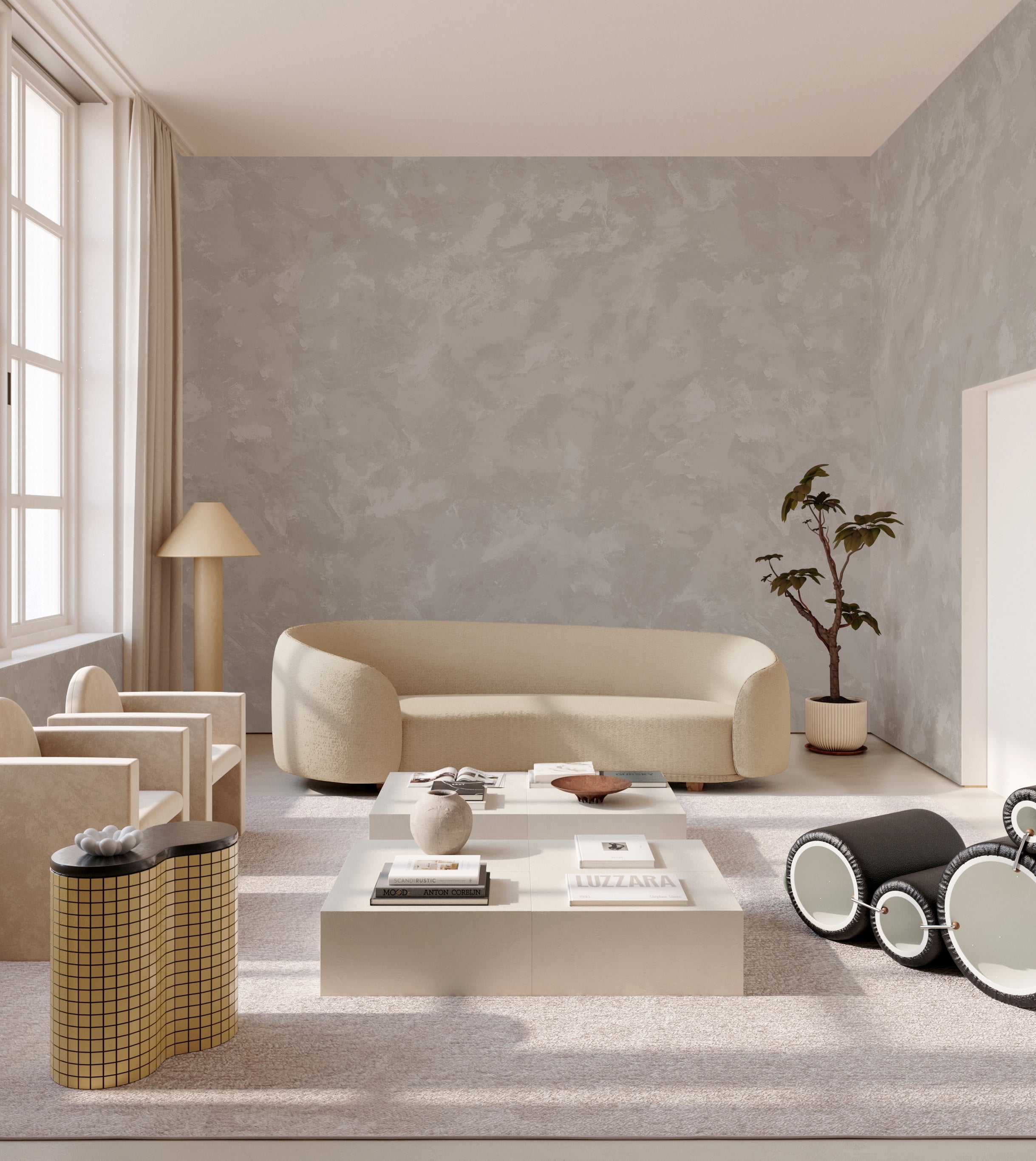 Venetian© Mural Wallpaper in Gris