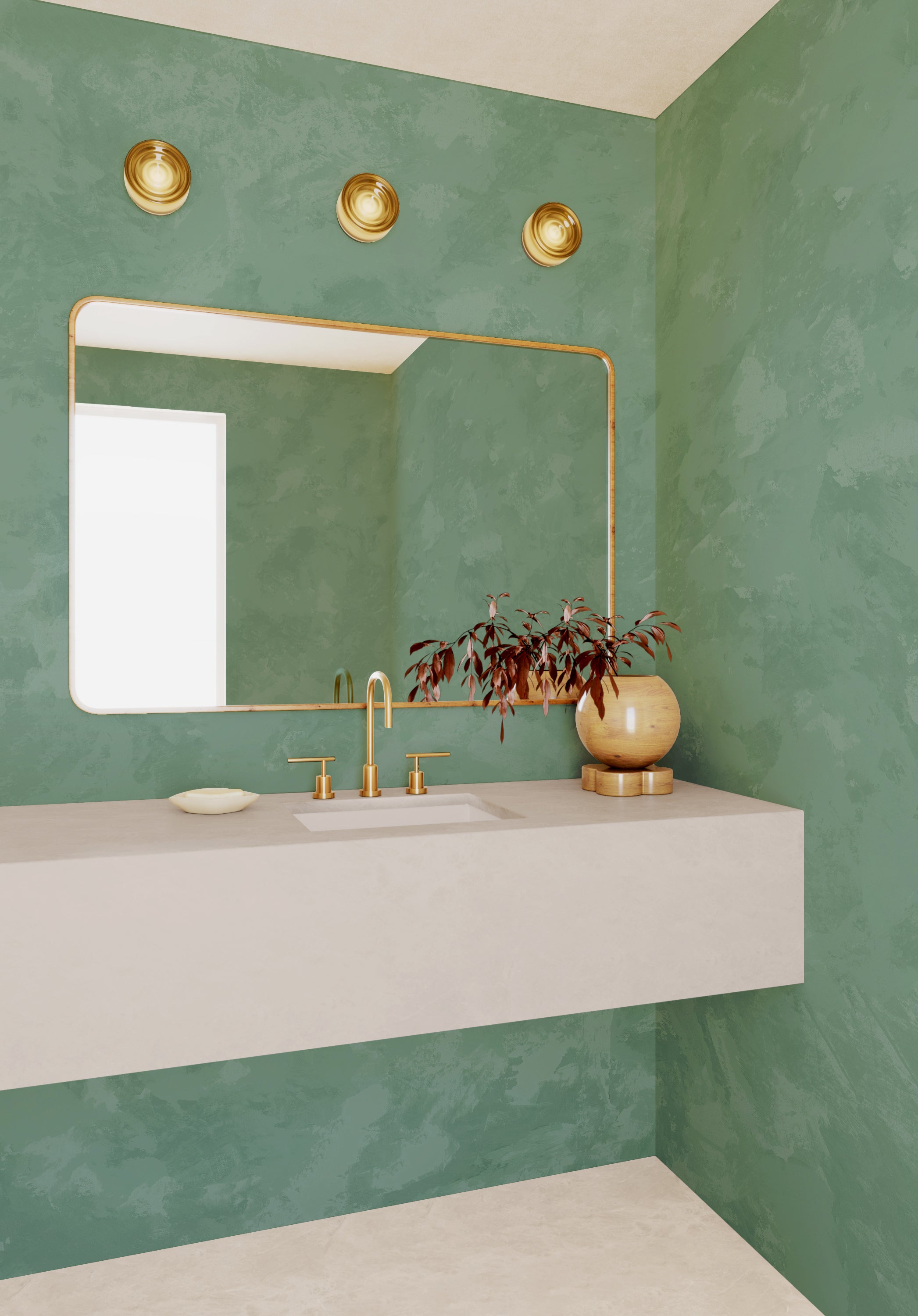 Venetian© Mural Wallpaper in Verde