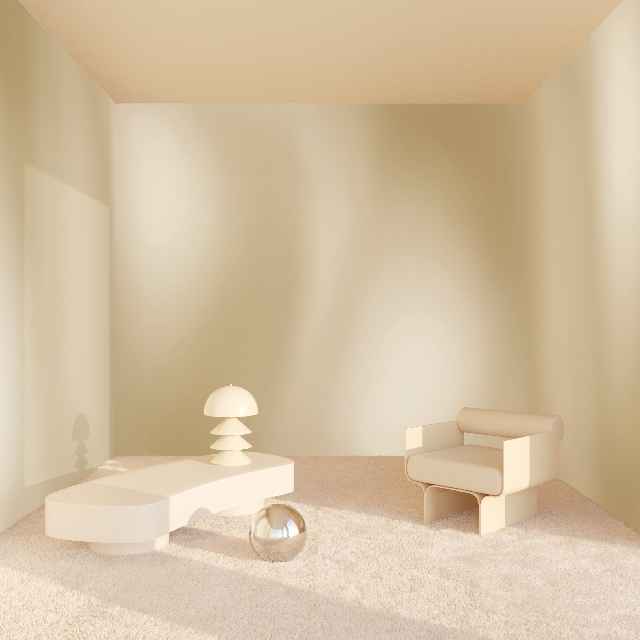 Waterfall© Wallpaper in creme