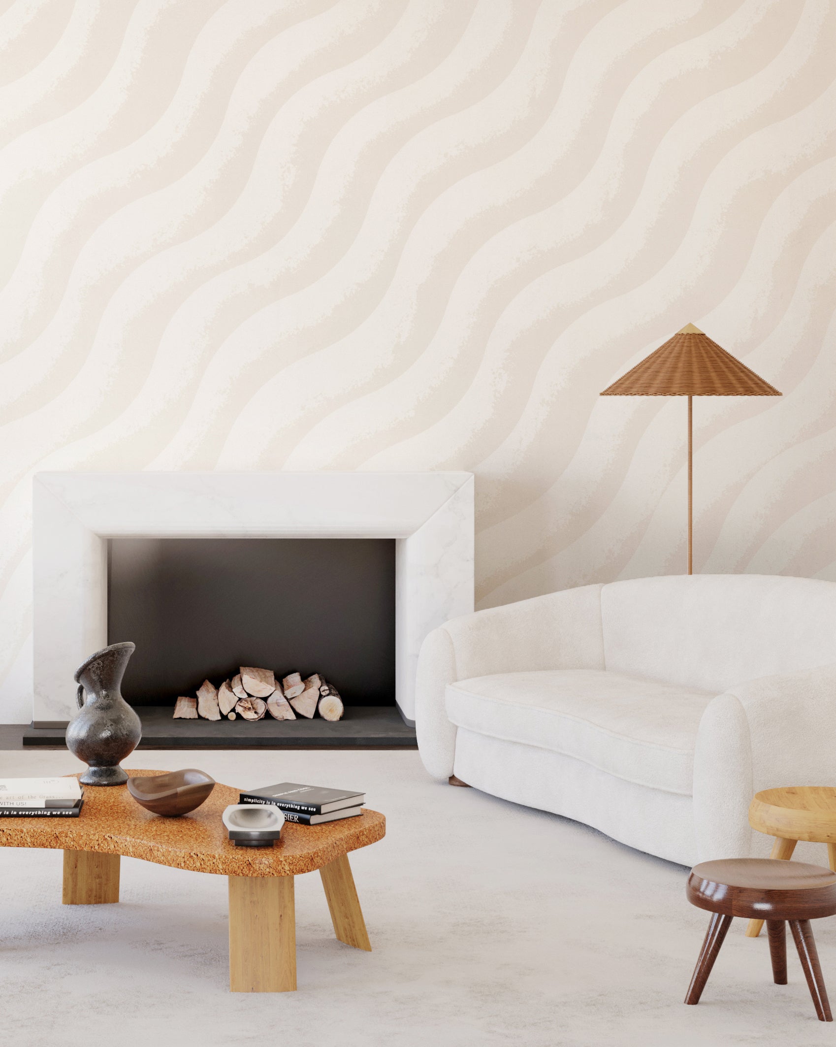 Whirl© Wallpaper in Beige