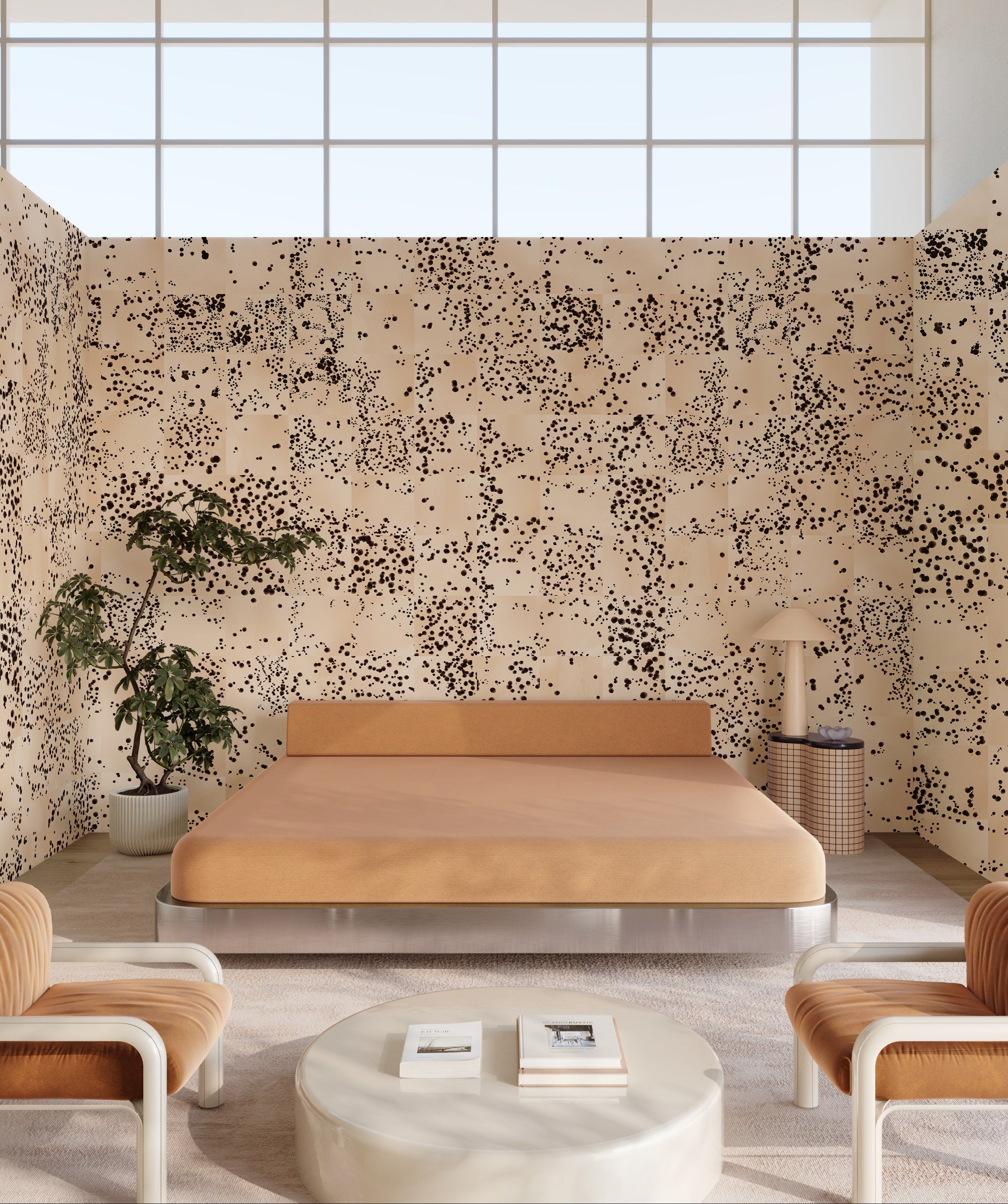 Wild Tile© Wallpaper in Buff