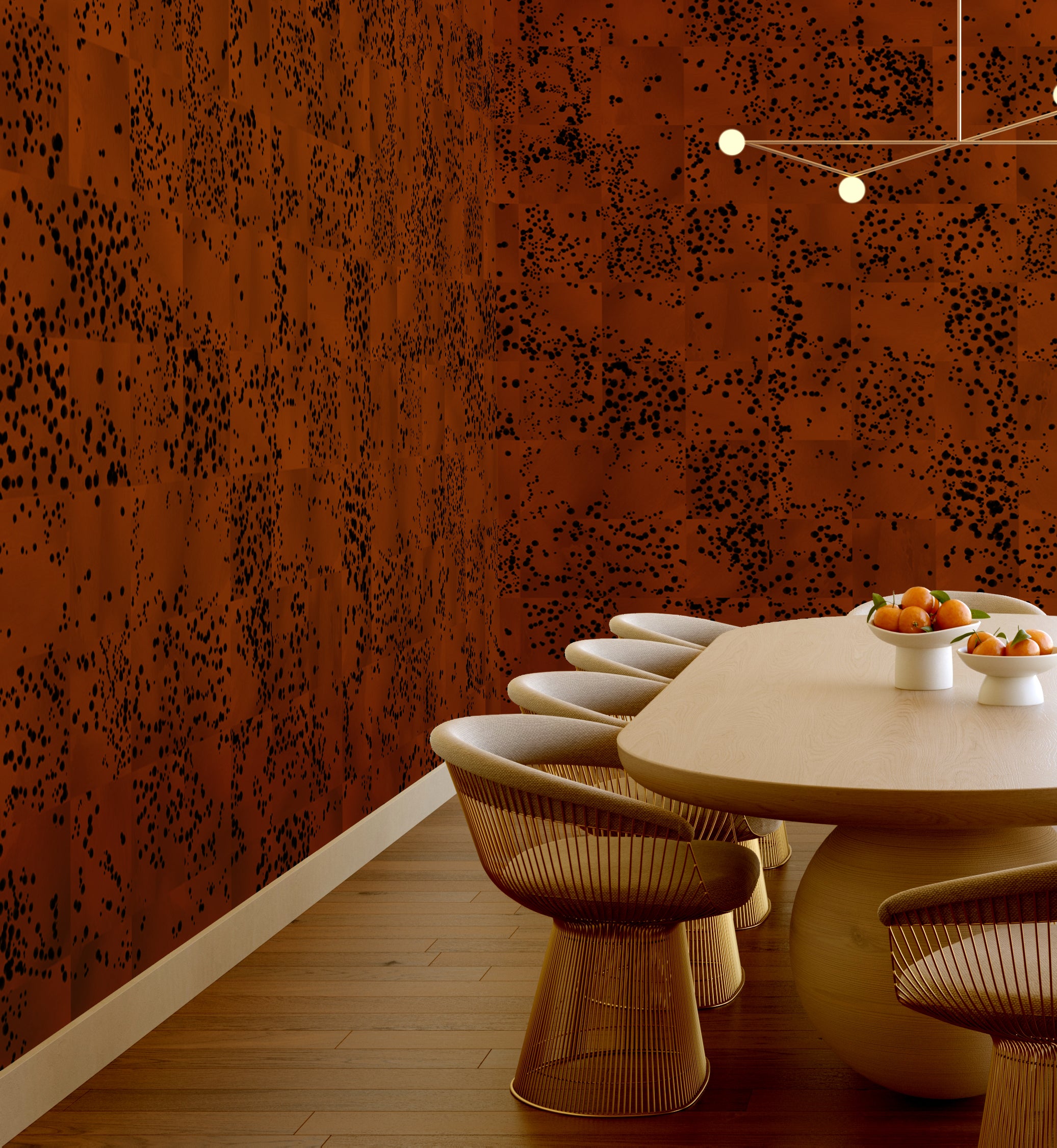 Wild Tile© Wallpaper in Rust