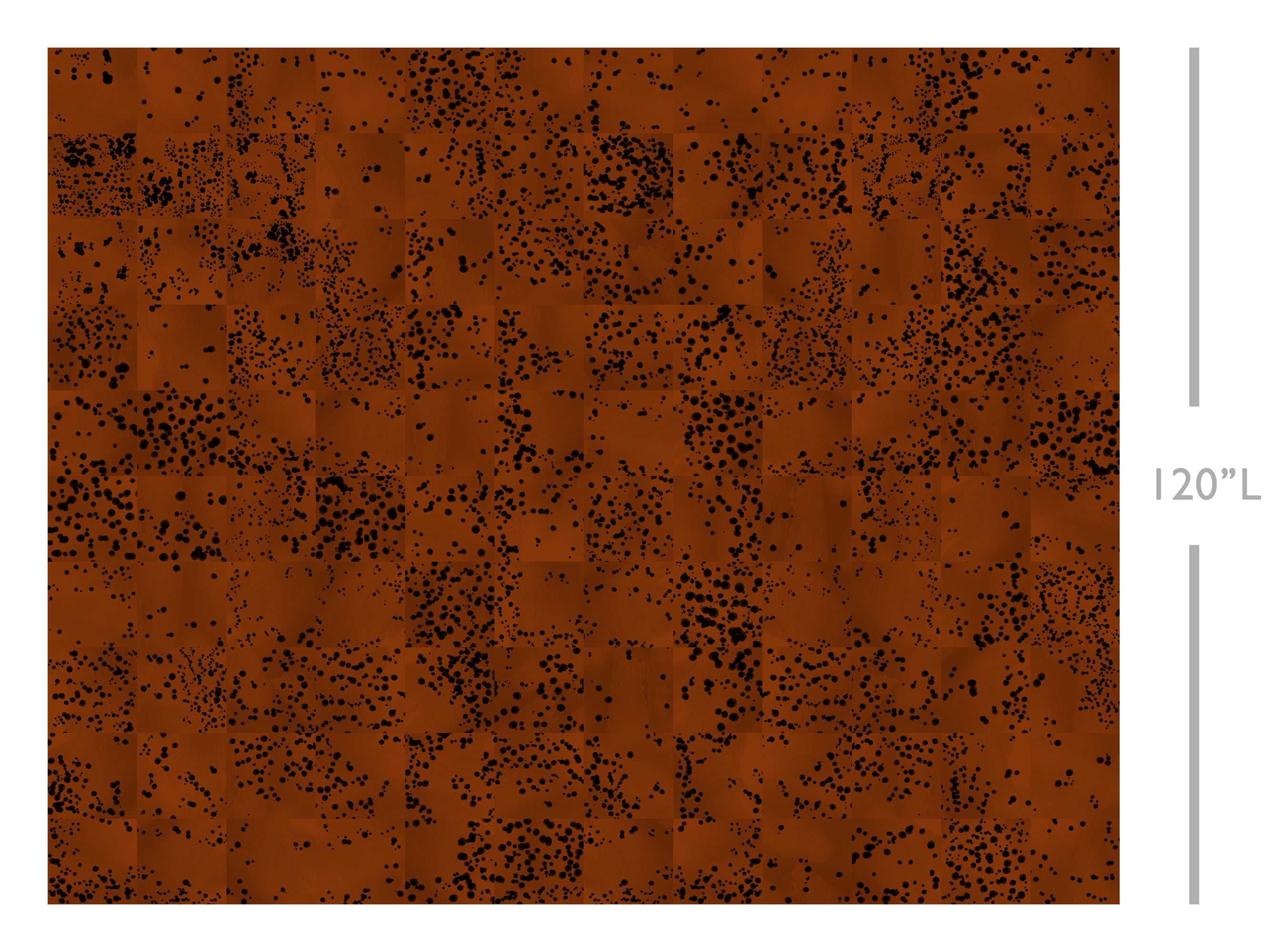 Wild Tile© Wallpaper in Rust