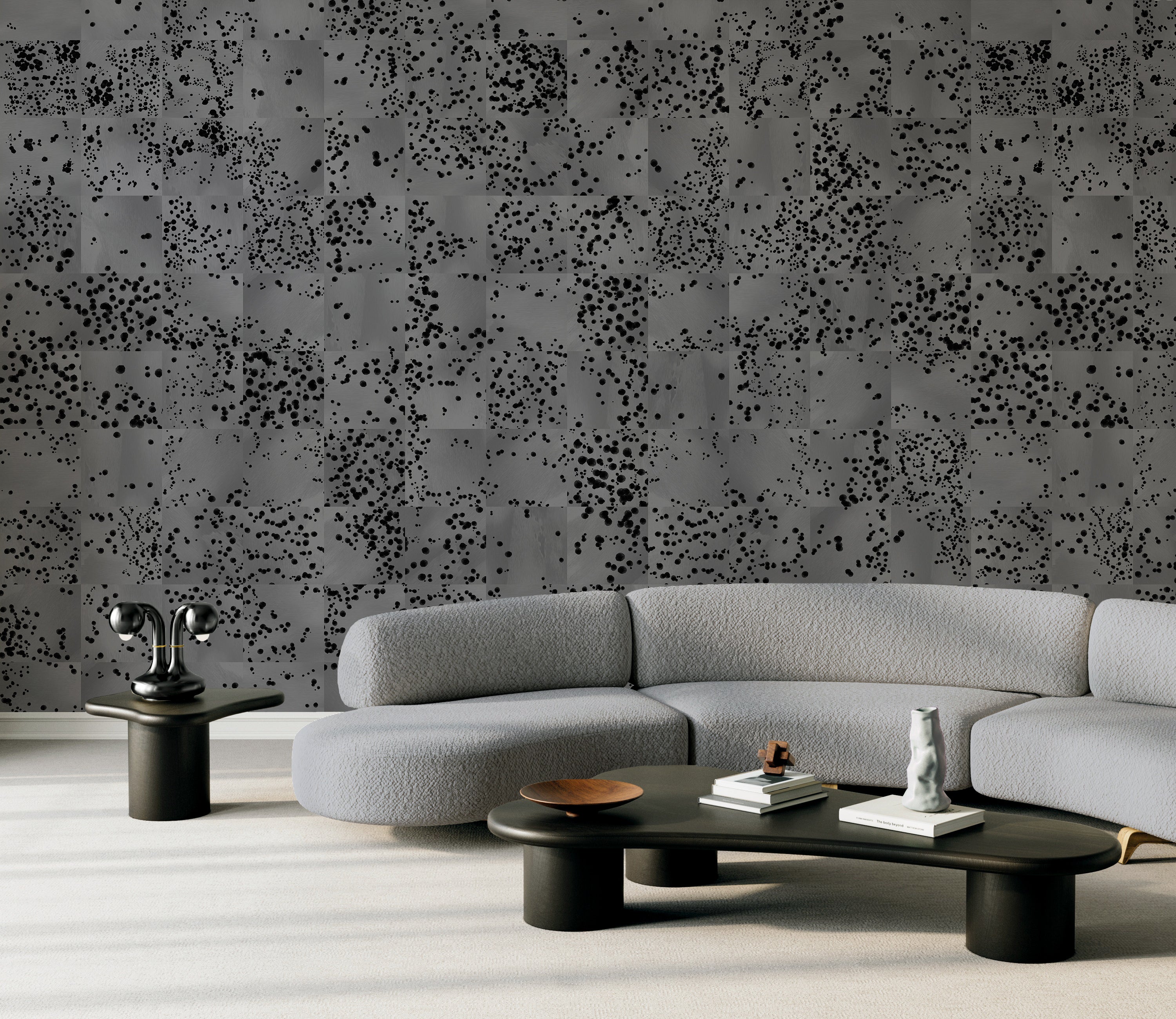 Wild Tile© Wallpaper in Stone Blue