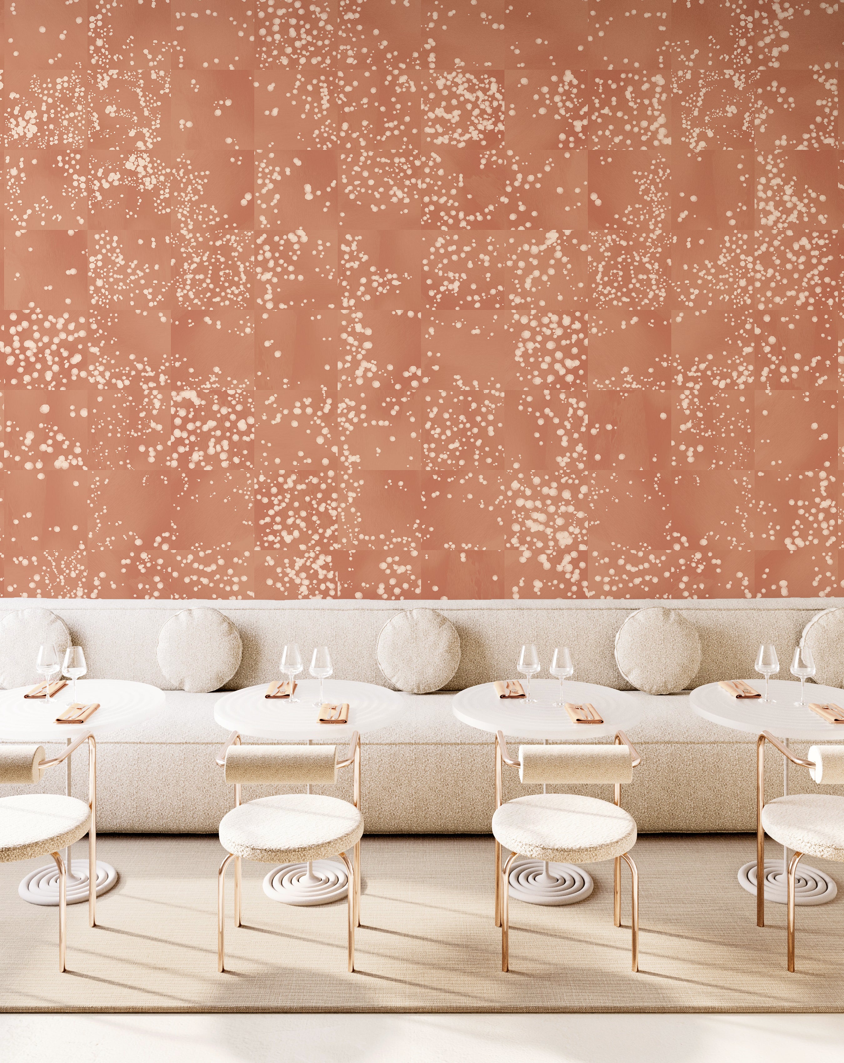 Wild Tile© Wallpaper in Terracotta