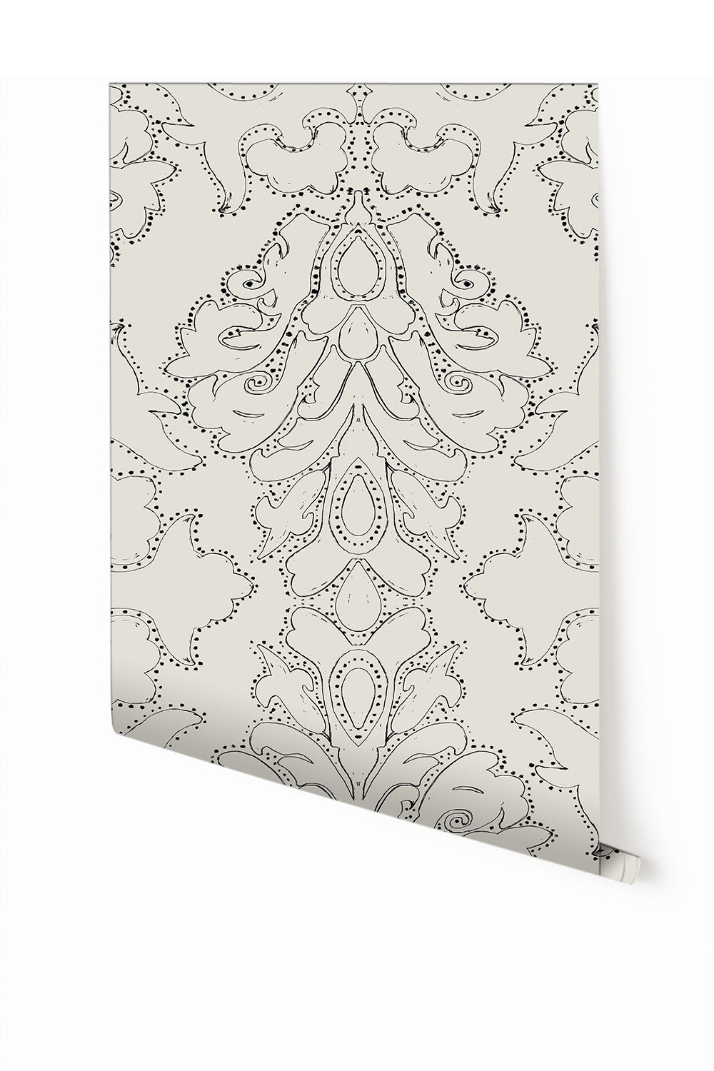 Western Damask© Wallpaper in Alabaster