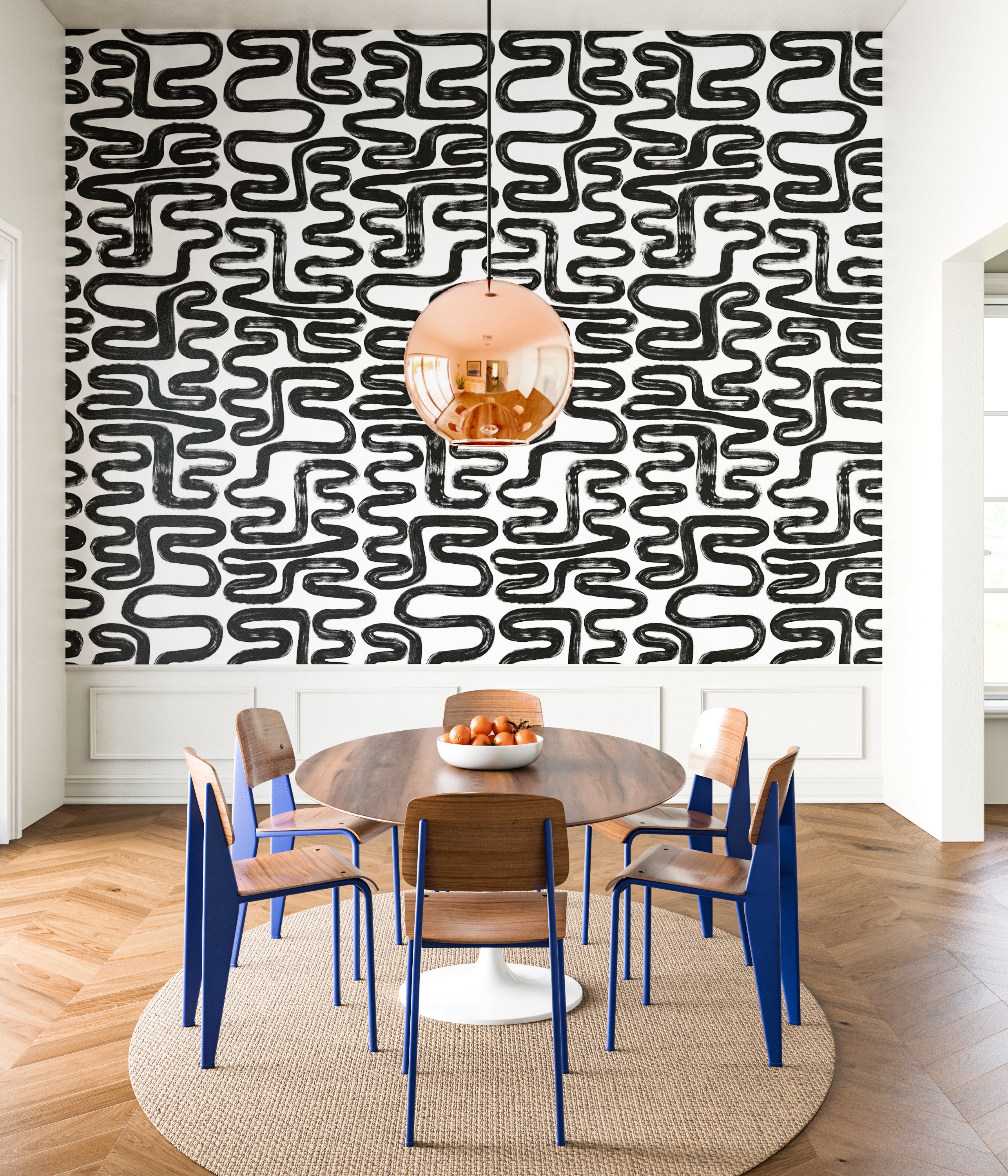 Azteca© Wallpaper in Black + White