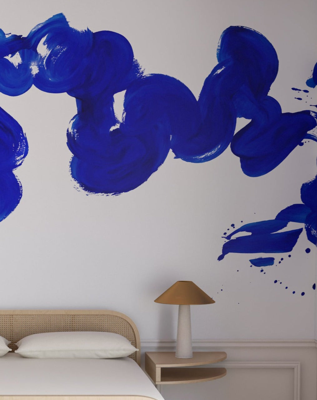 Abstract Art© Mural Wallpaper in Cobalt