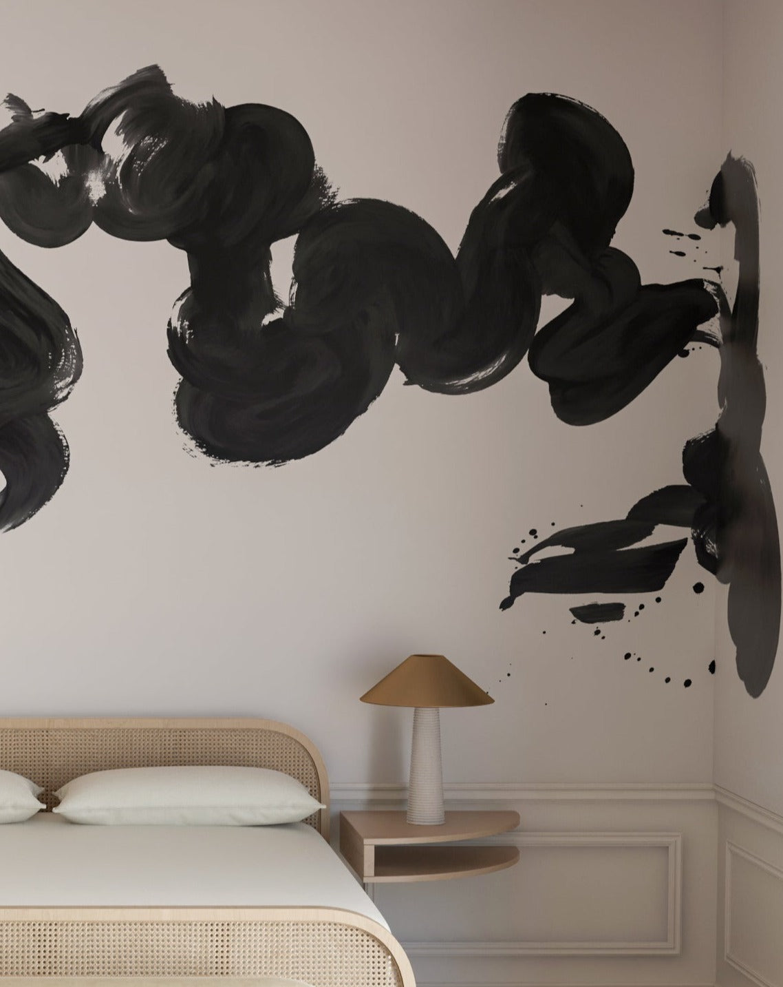 Abstract Art© Mural Wallpaper in Smoke