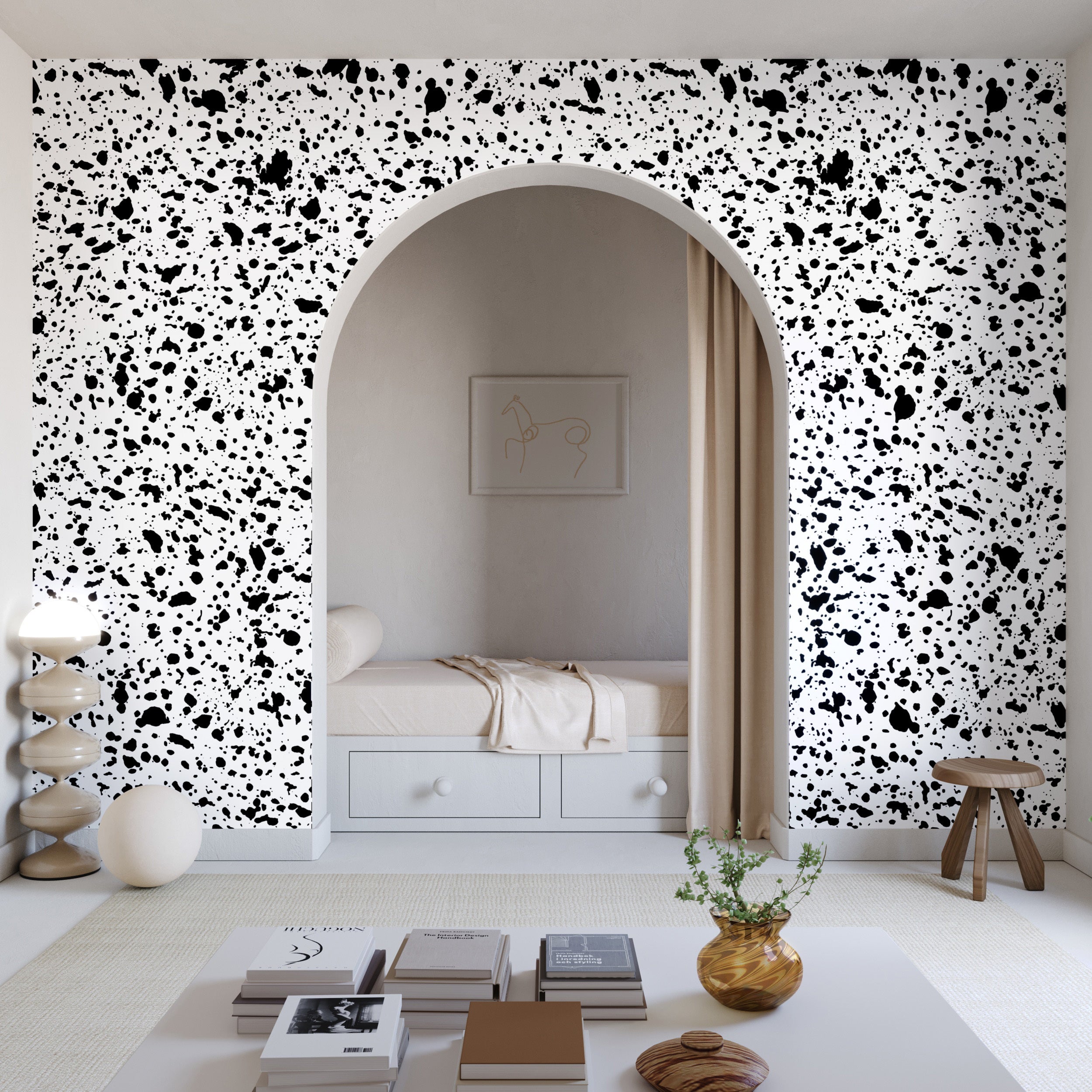 Appaloosa© Mural Wallpaper in Black + White