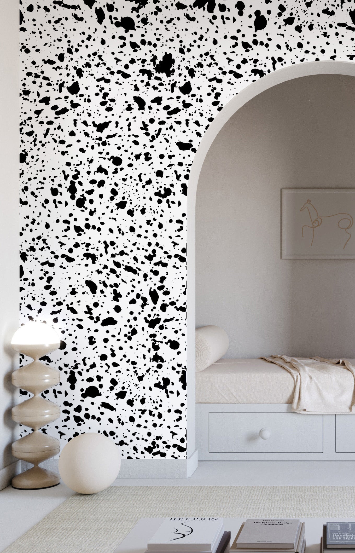 Appaloosa© Mural Wallpaper in Black + White