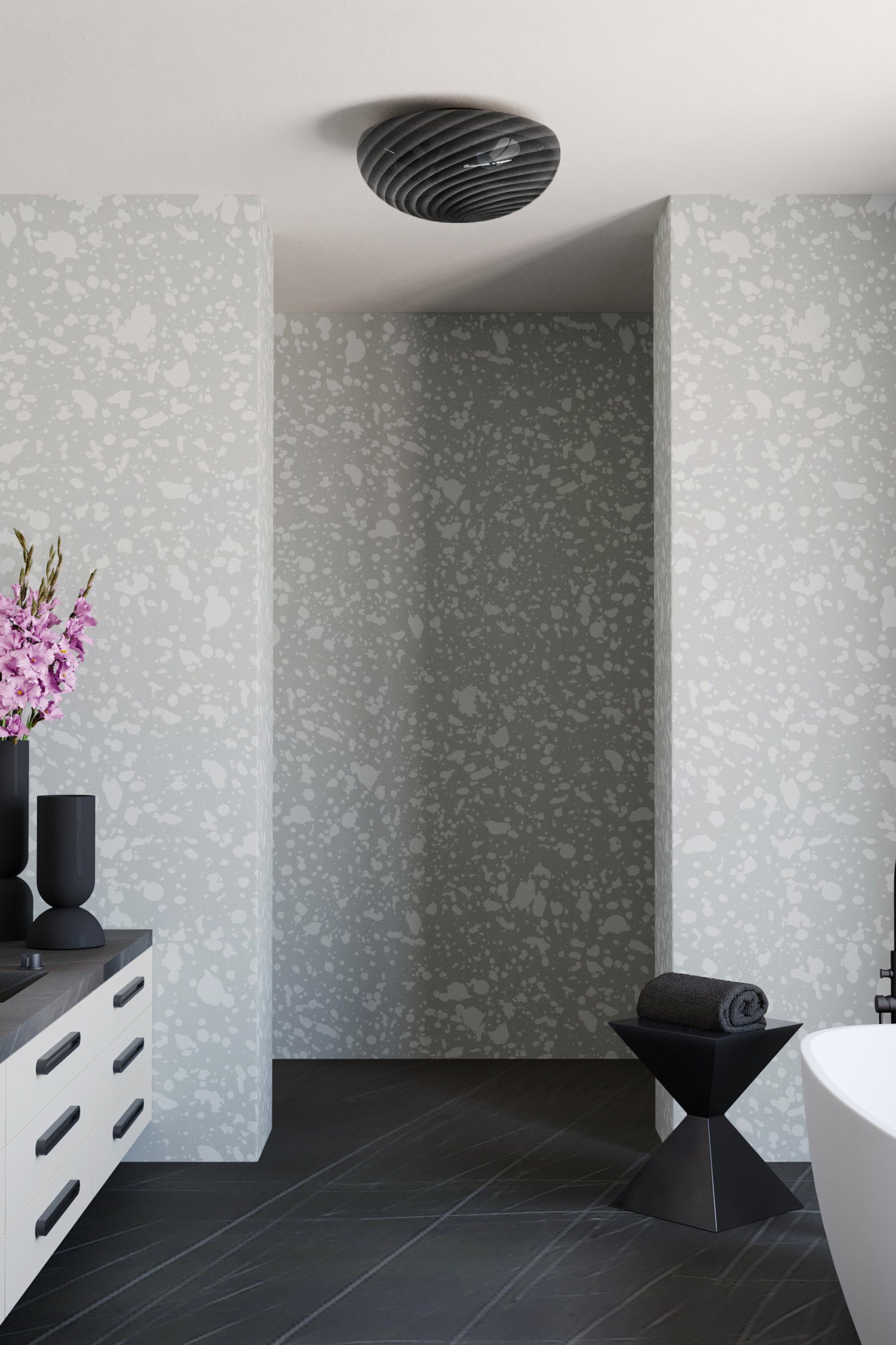Appaloosa© Mural Wallpaper in Sky Grey