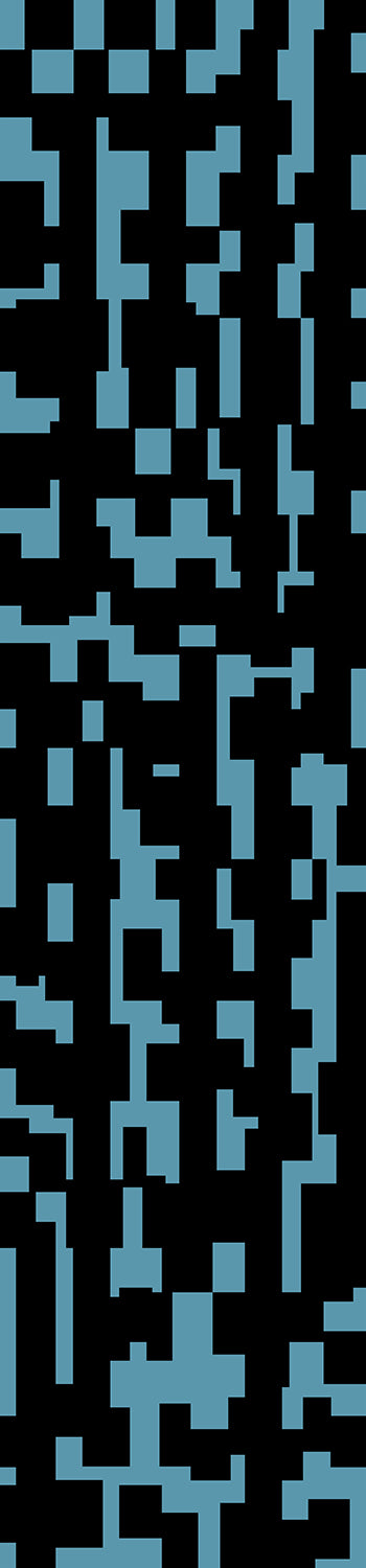 A roll of Mainframe© Wallpaper in Aqua Net + Black from drop it MODERN