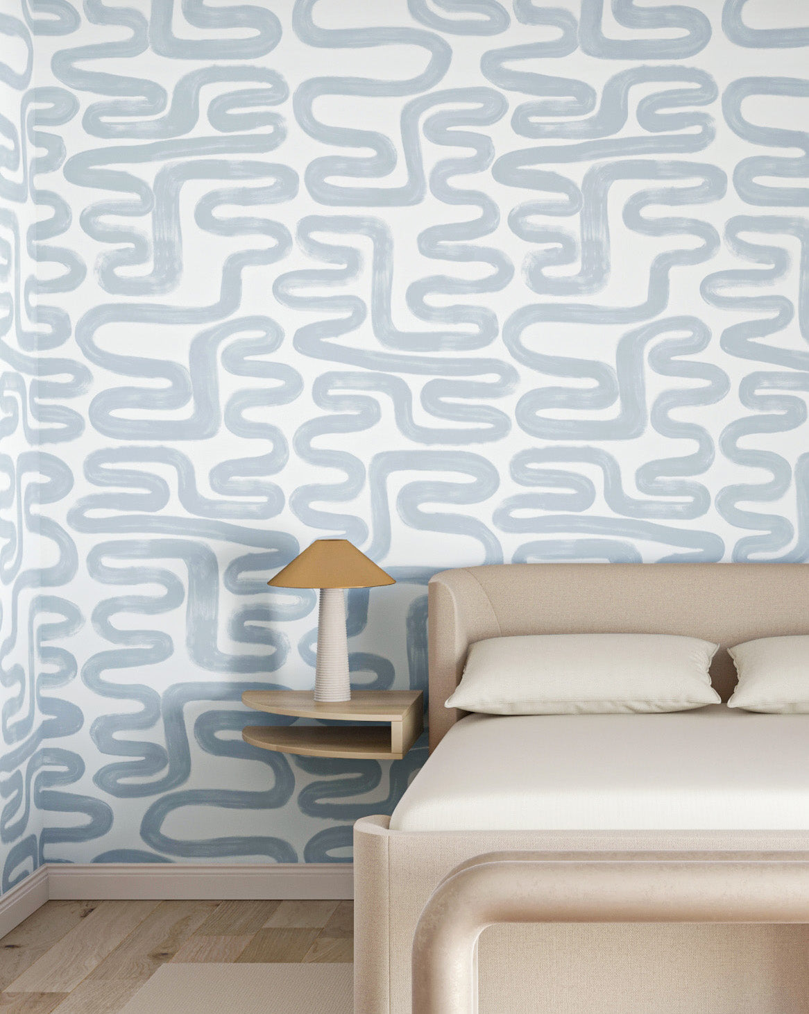 Azteca© Wallpaper in Pale Blue