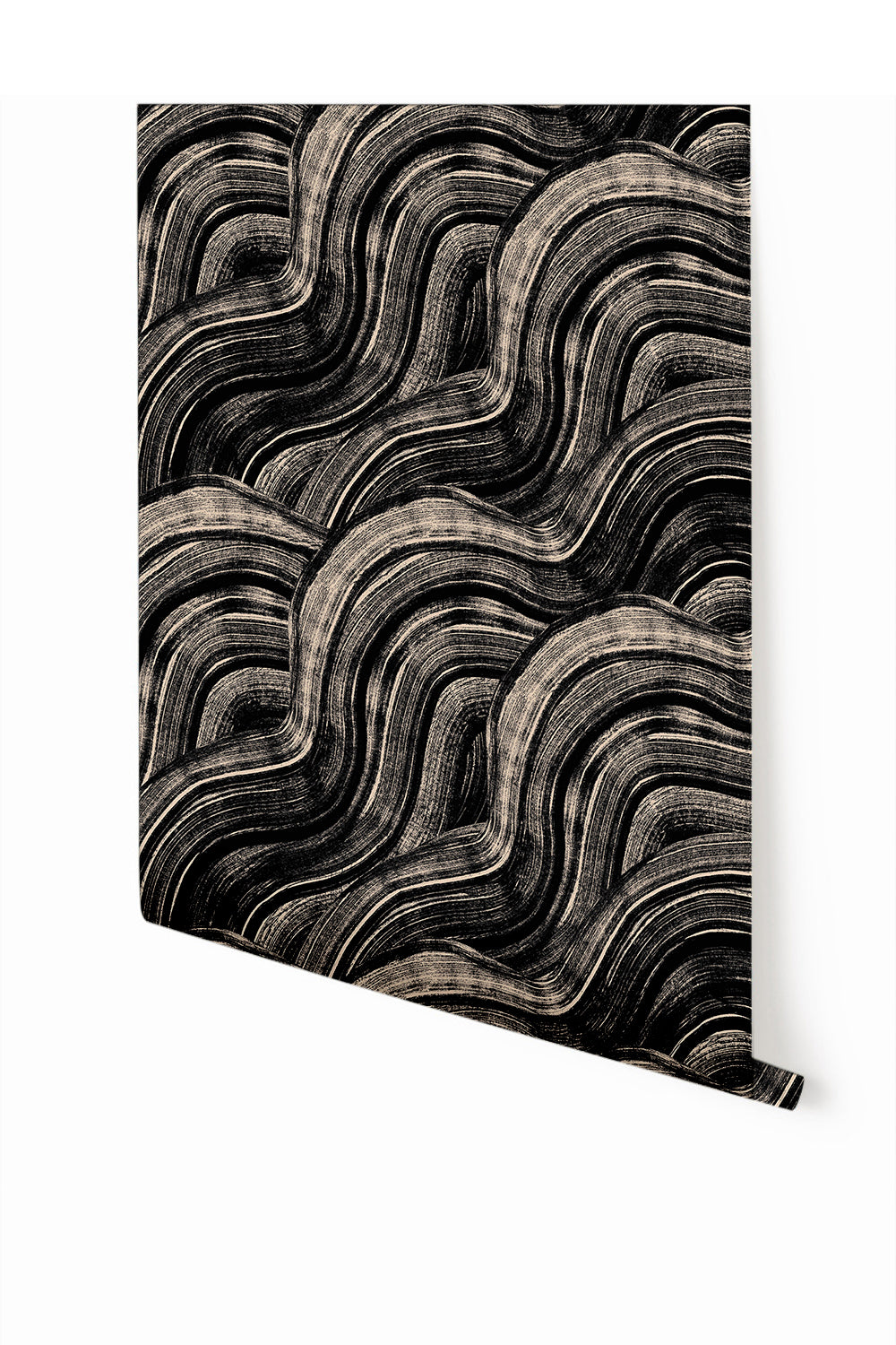 Sediment #2© Wallpaper in Black + Cremé