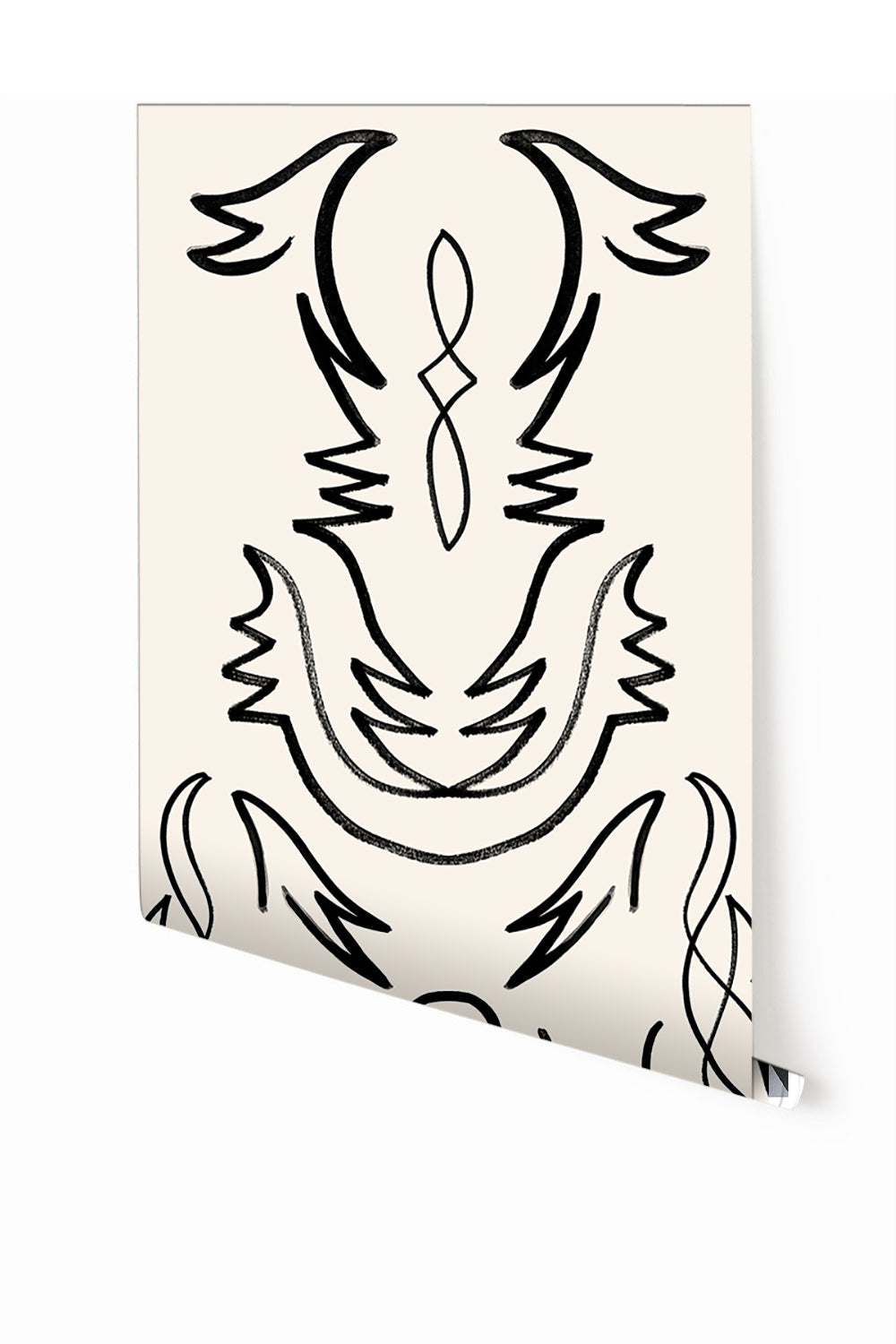 Side Saddle© Wallpaper in Black + Cremé