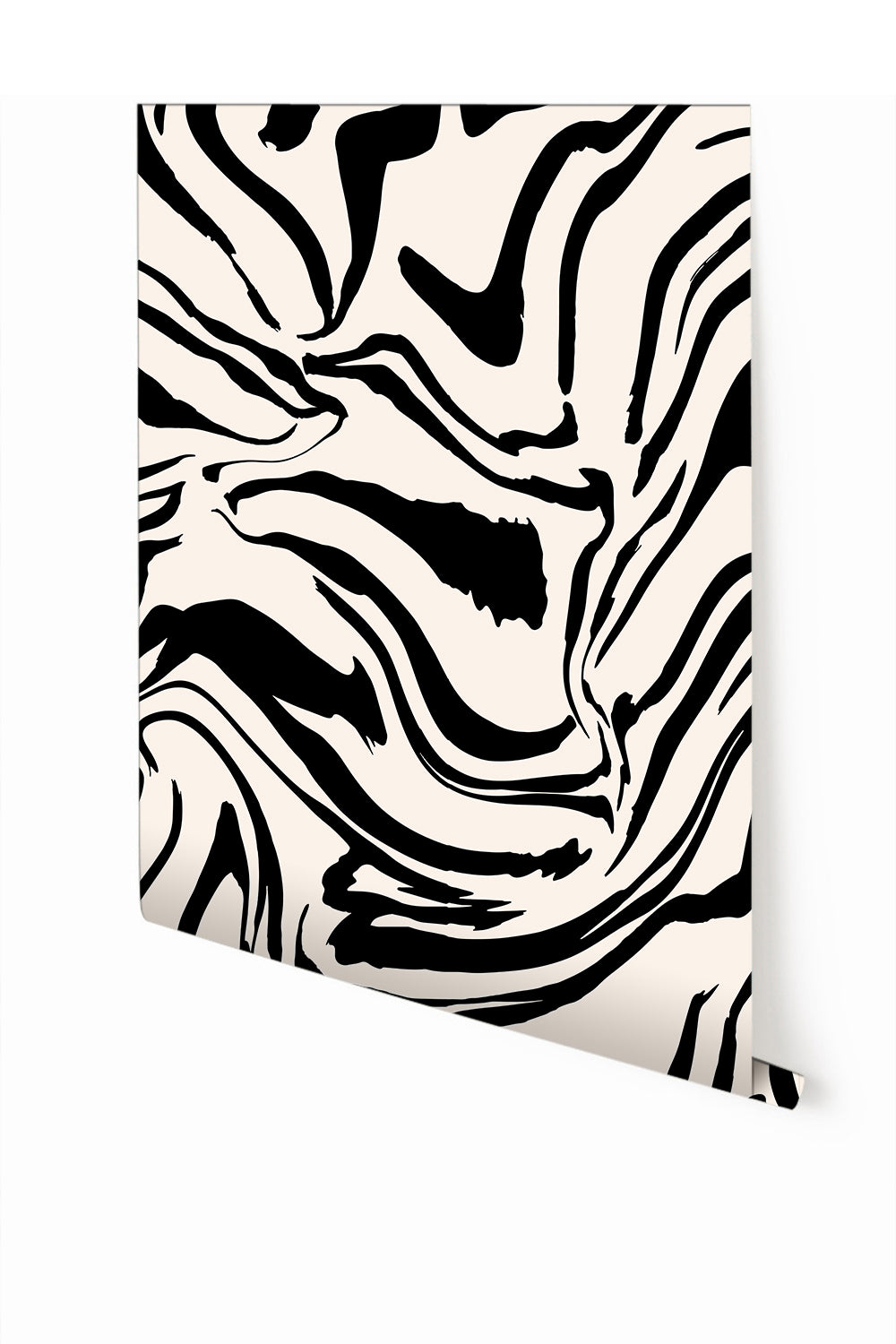 Primal© Mural Wallpaper in Black + Cremé