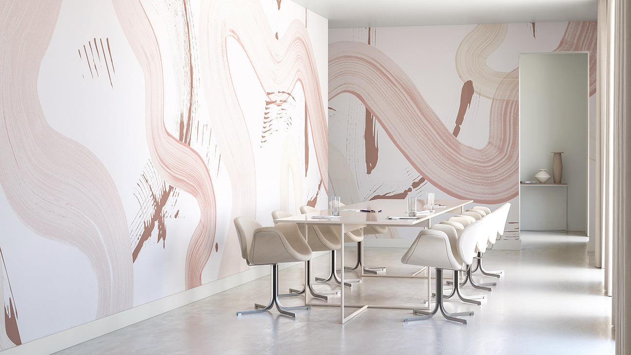 Untamed© Mural Wallpaper in Blush