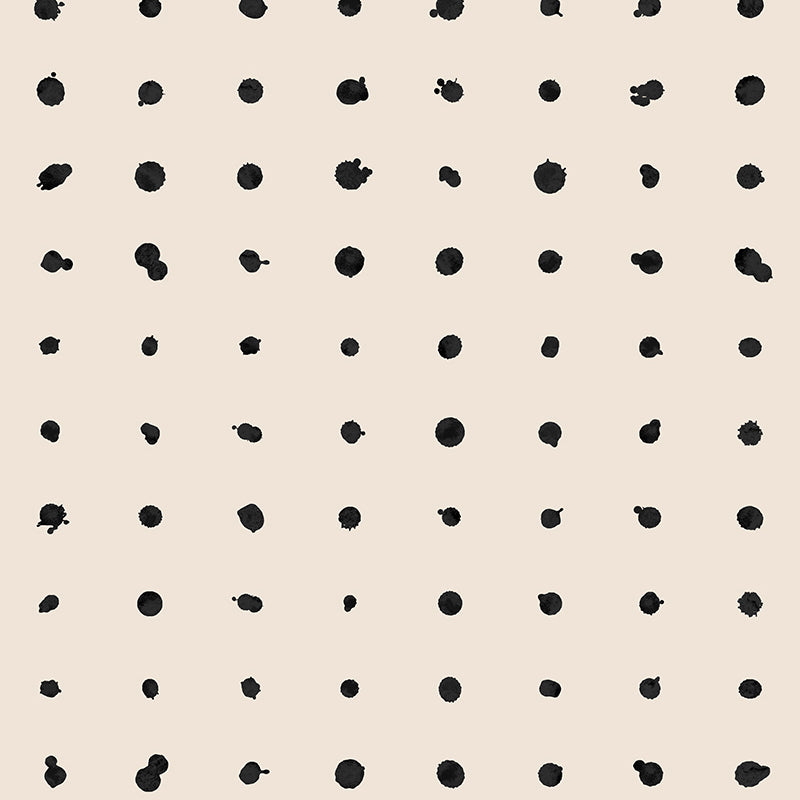 Dotted Line© Wallpaper in Black + Cremé