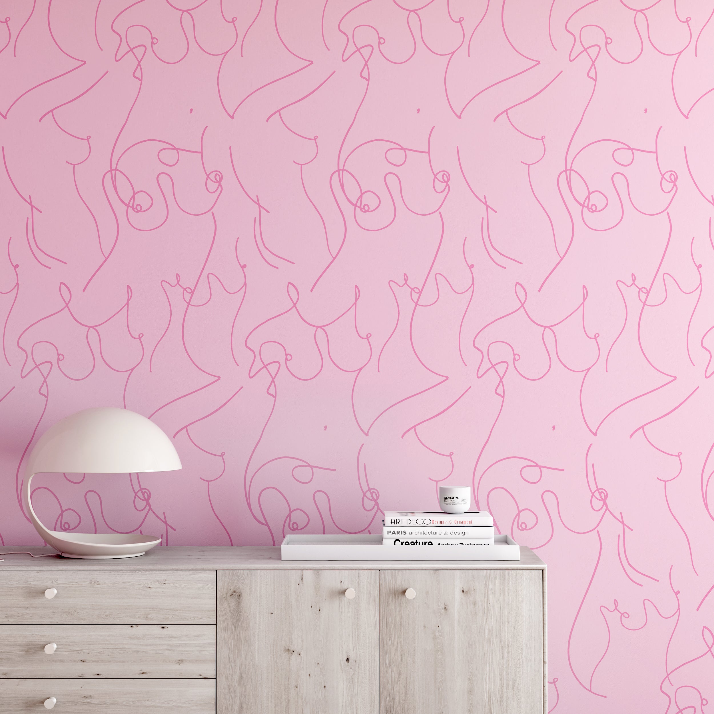 Bosom© Wallpaper in Pink