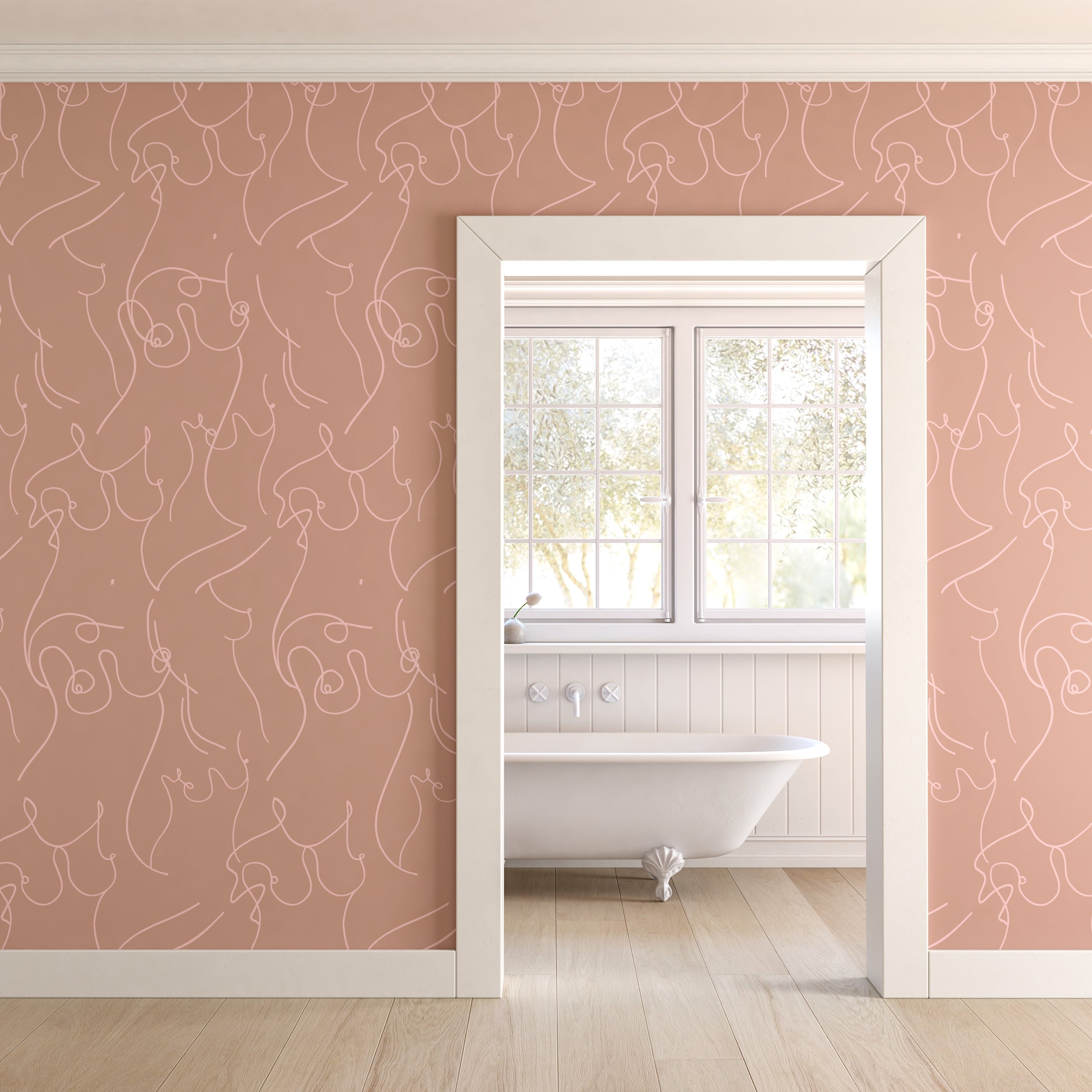 Bosom© Wallpaper in Terracotta